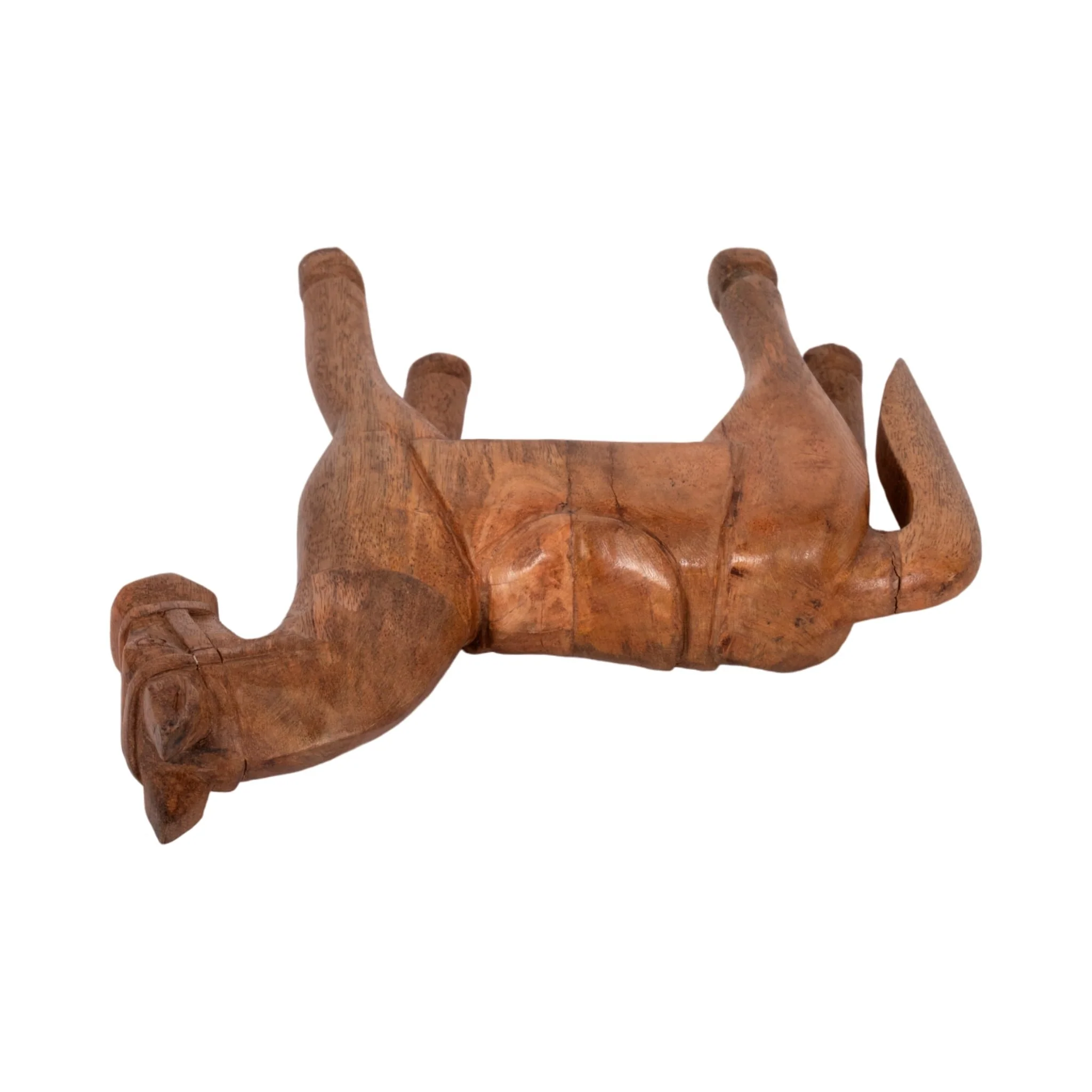 12" Standing Horse With Saddle, Natural - Image 6