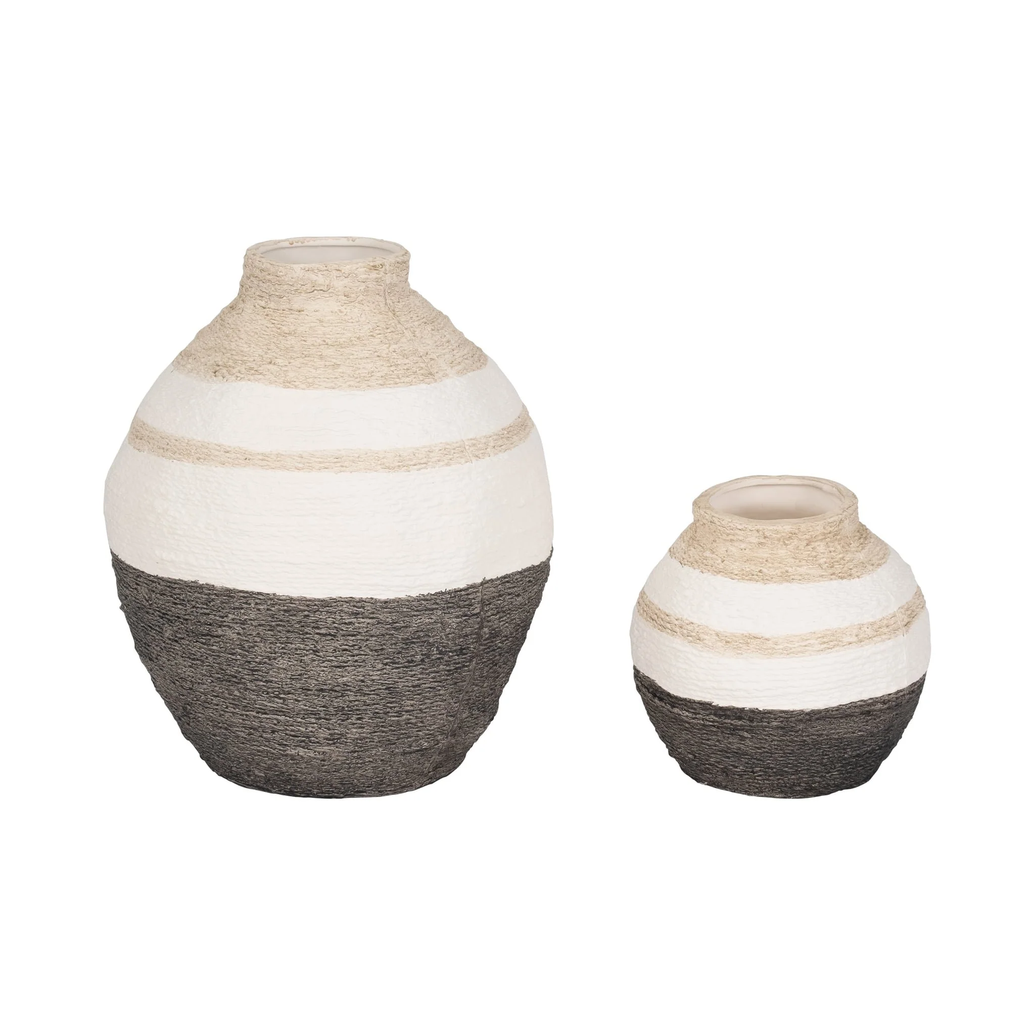 12" Striped Woven Textured Vase, Multi - Image 7