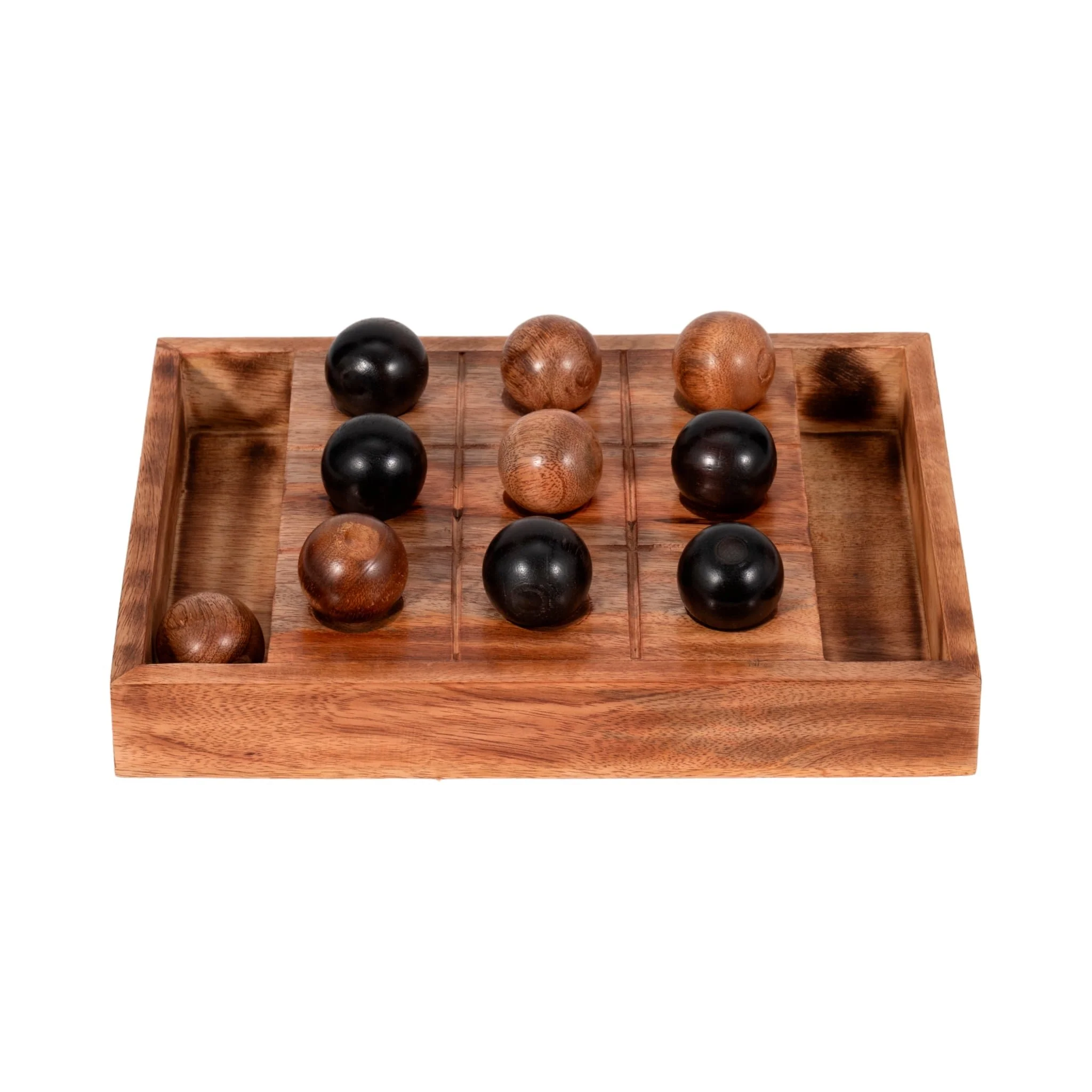 12" Tic Tac Toe With Orbs, Brown - Image 2