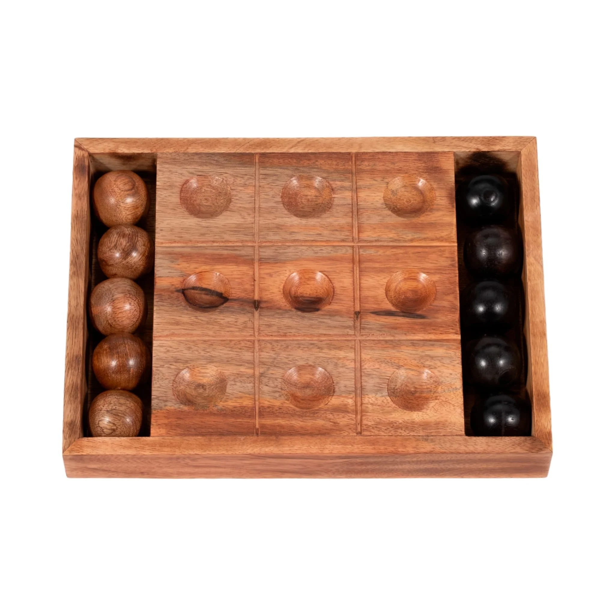 12" Tic Tac Toe With Orbs, Brown - Image 6