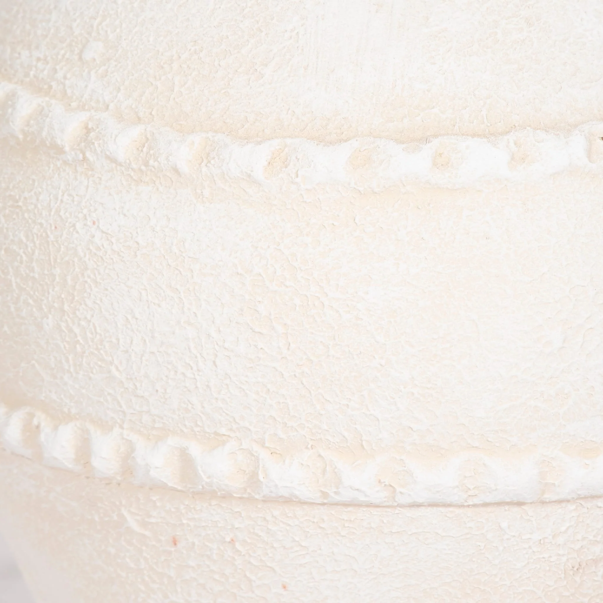 12" Traditional Textured Terracotta Vase, Ivory - Image 4