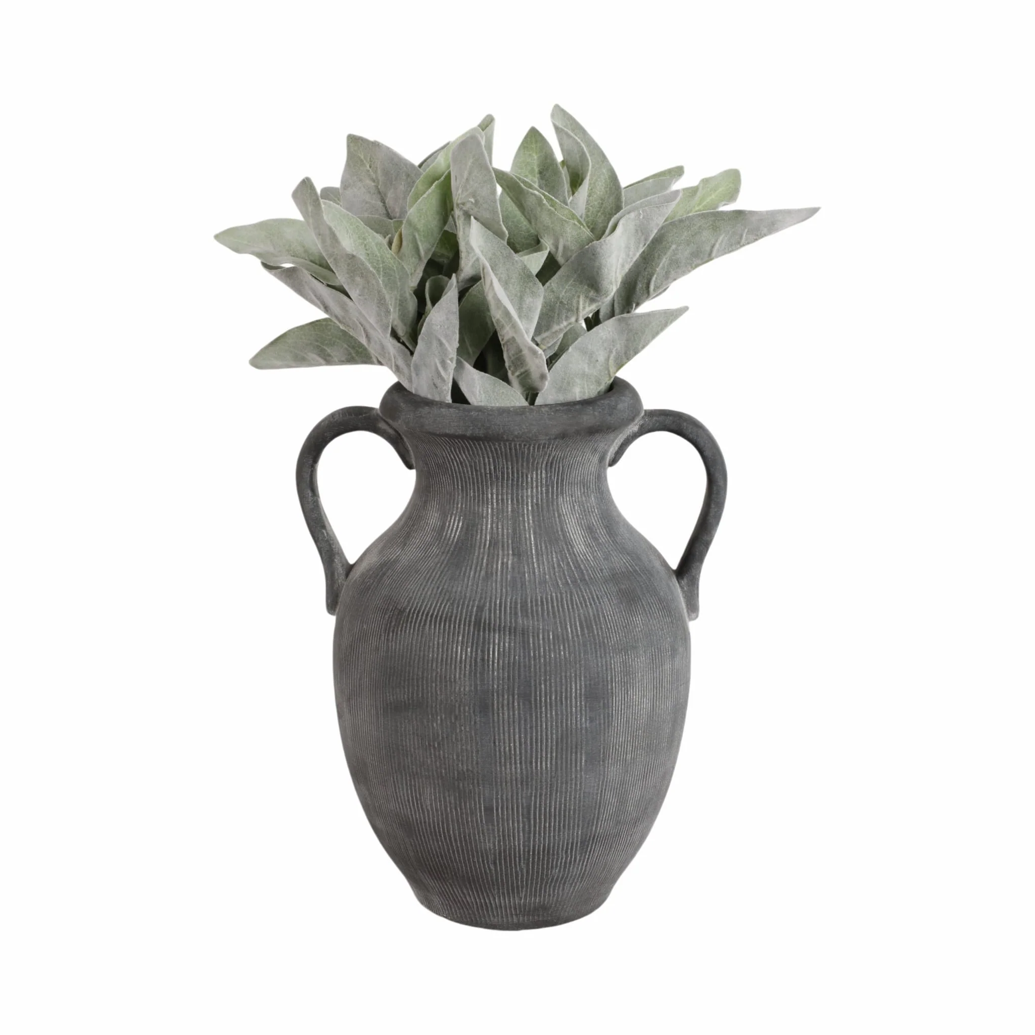 12" Weathered Jug With Handles, Black - Image 2