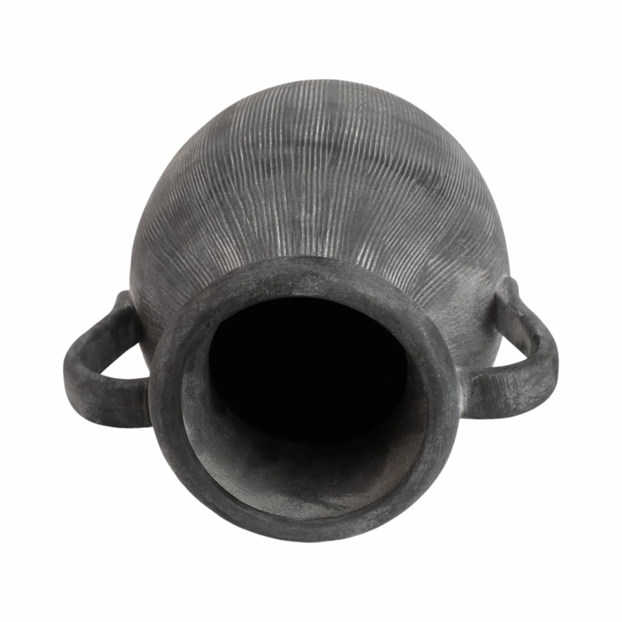 12" Weathered Jug With Handles, Black - Image 6