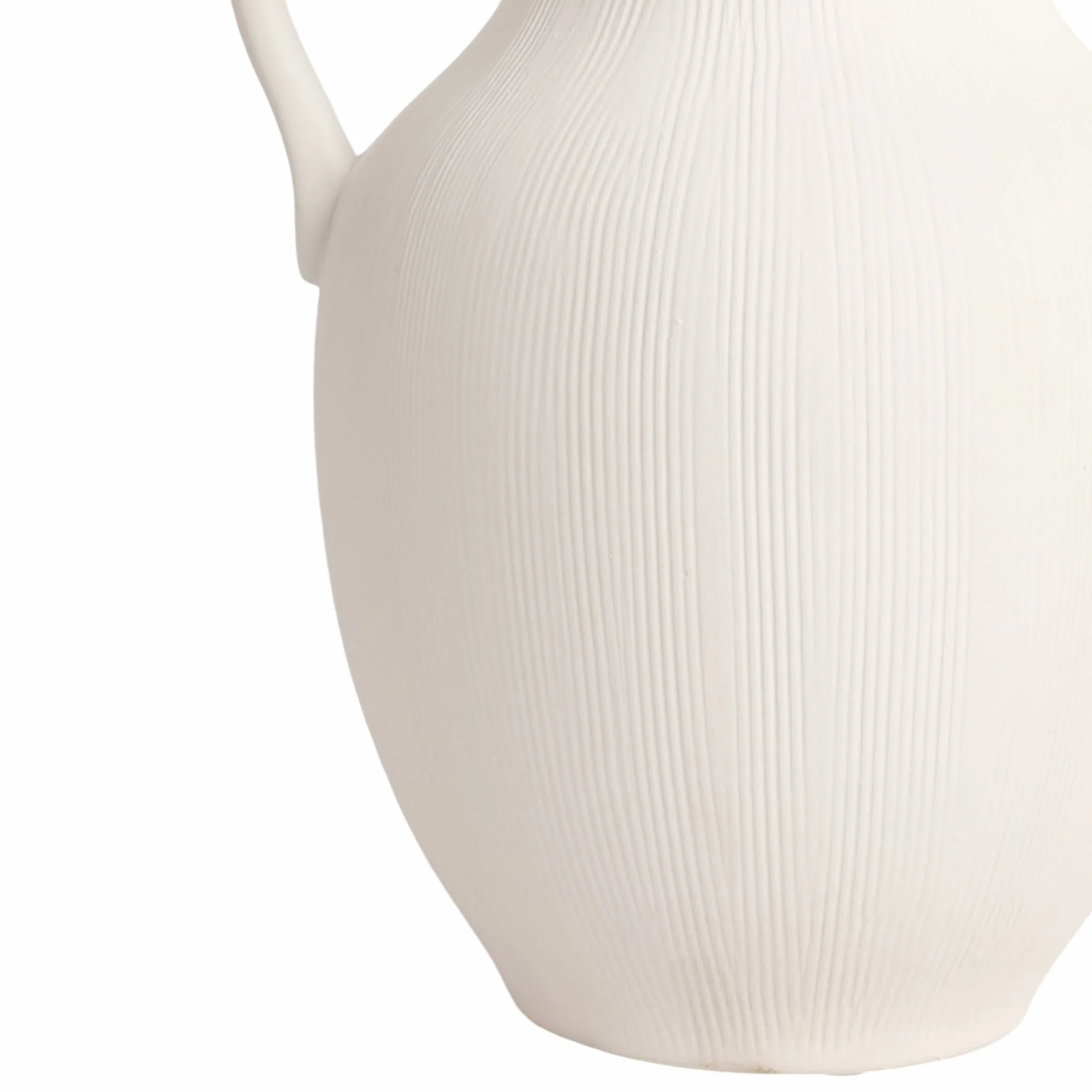 12" Weathered Jug With Handles, White - Image 5
