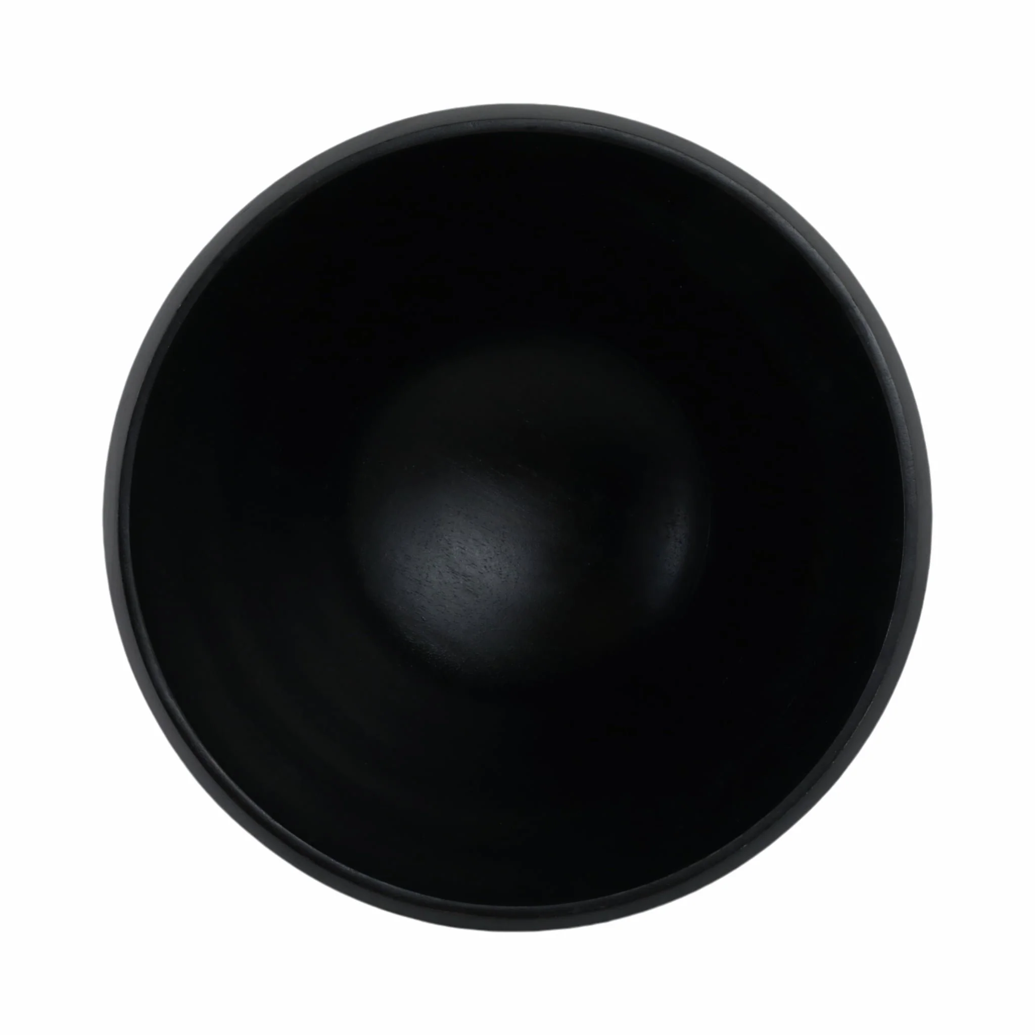 12" Wooden Bowl W/ Metal Legs, Black - Image 6