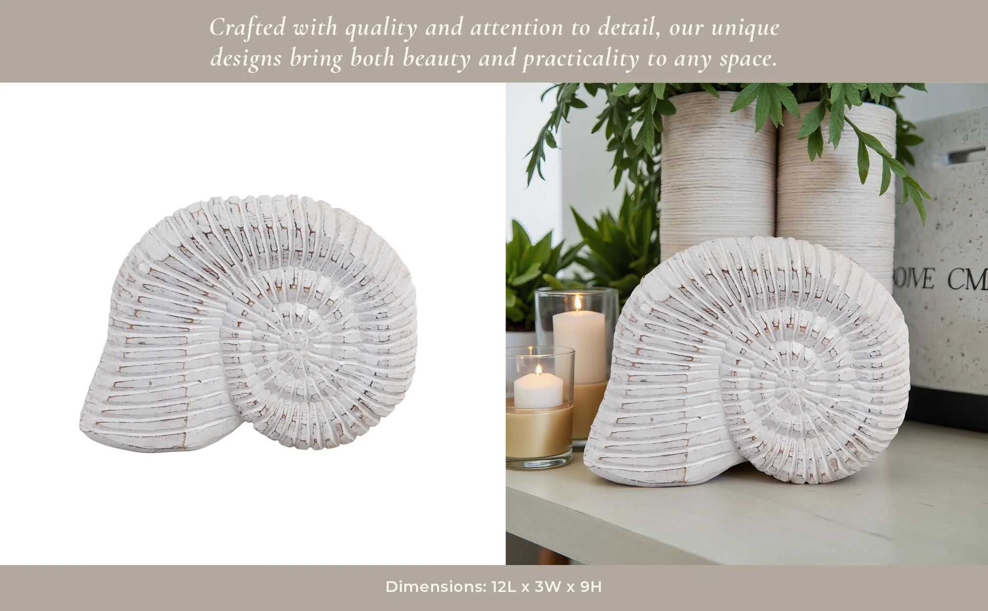 12" Wooden Snail Decor, Wht - Image 12