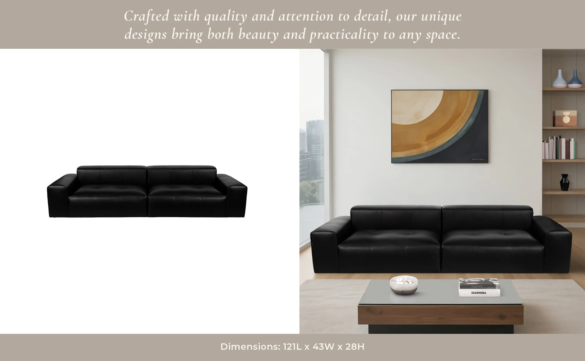 121" Lounge Ii Sofa, Black 2bx - Image 12