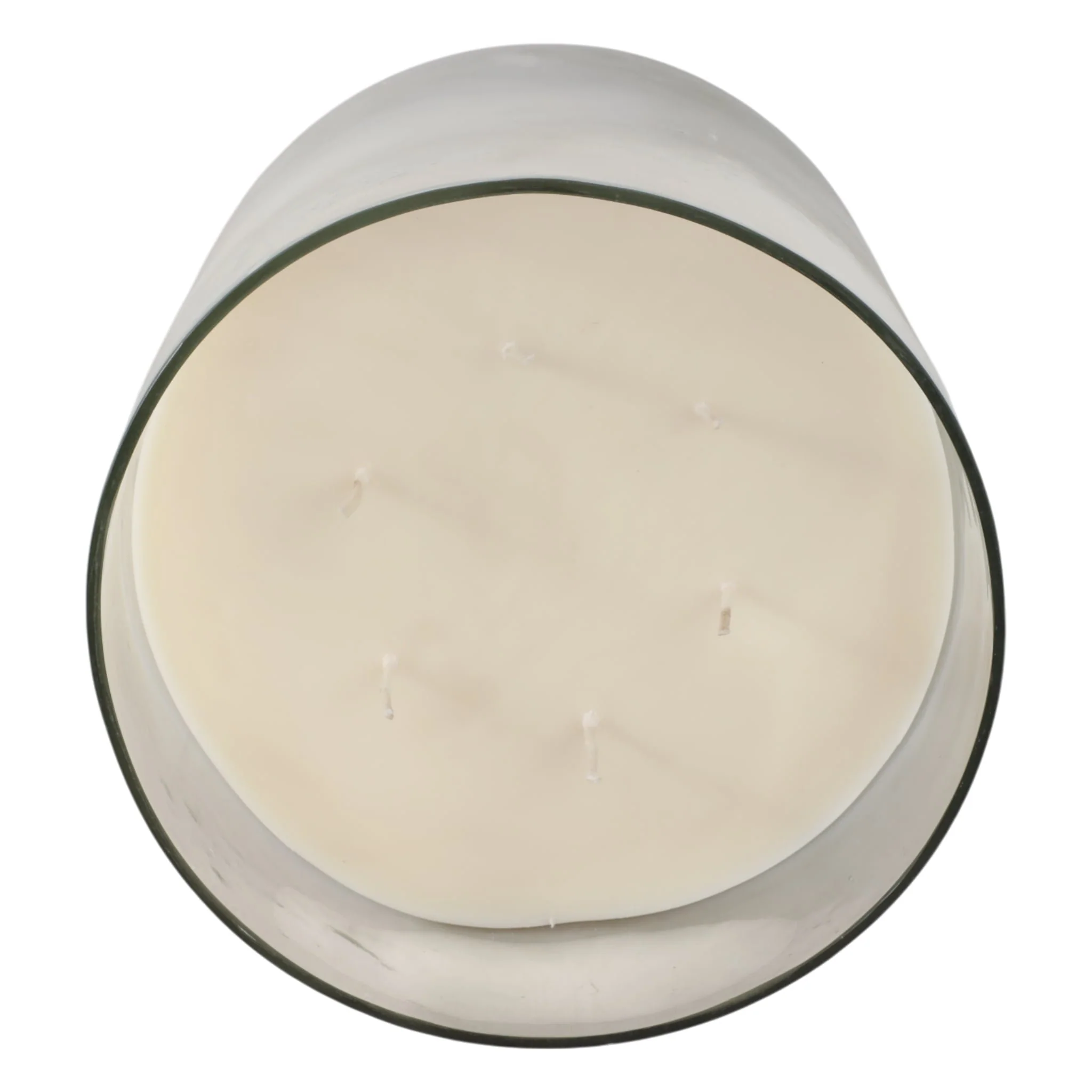 12x10" 349 Oz Jasmine Frosted Glass Candle, Clear - Image 6
