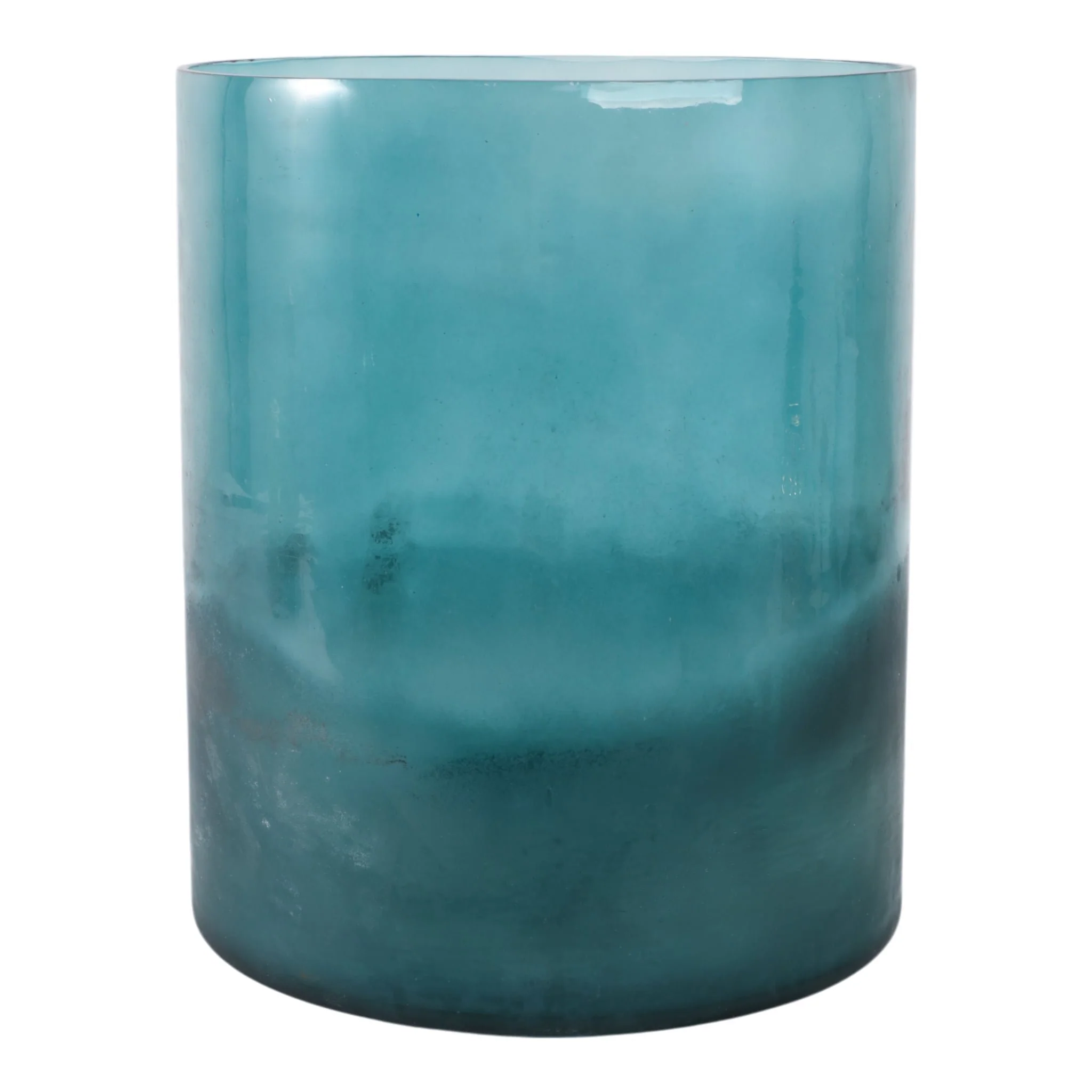 12x10" Frosted Bottom Hurricane, Blue - Image 4
