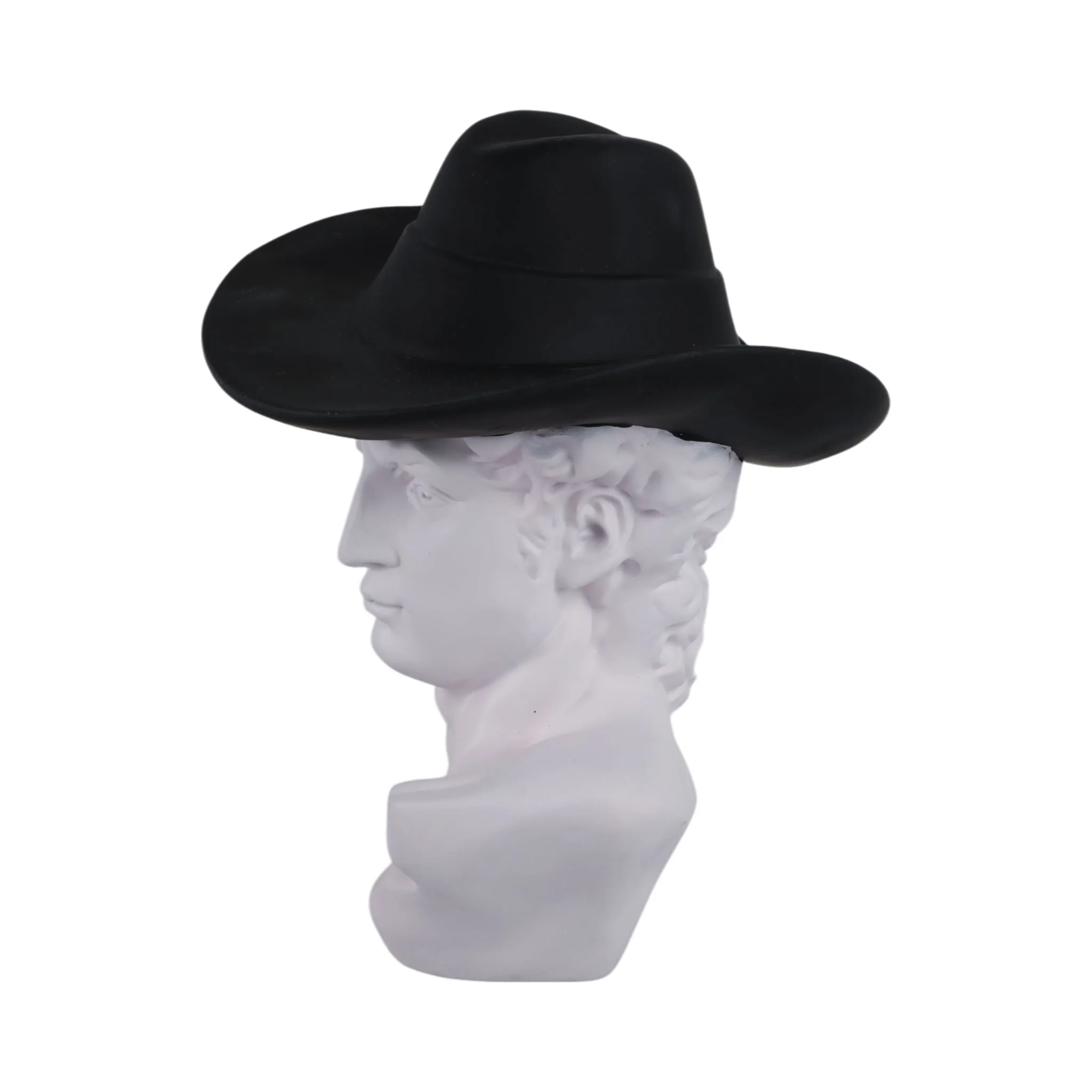 12x10" Greek God With Cowboy Hat, White/black - Image 3