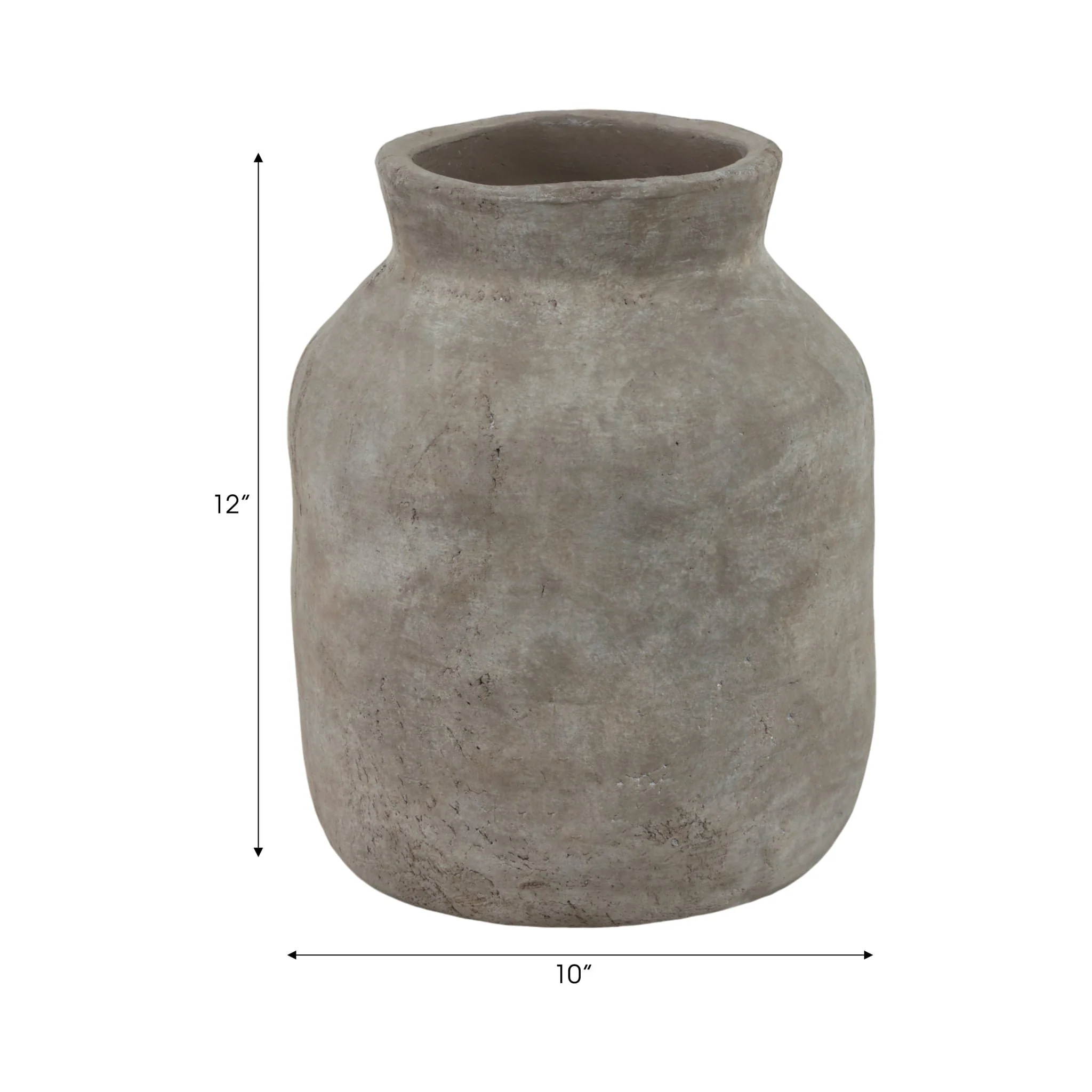 12x10" Milk Vase, Gray - Image 8