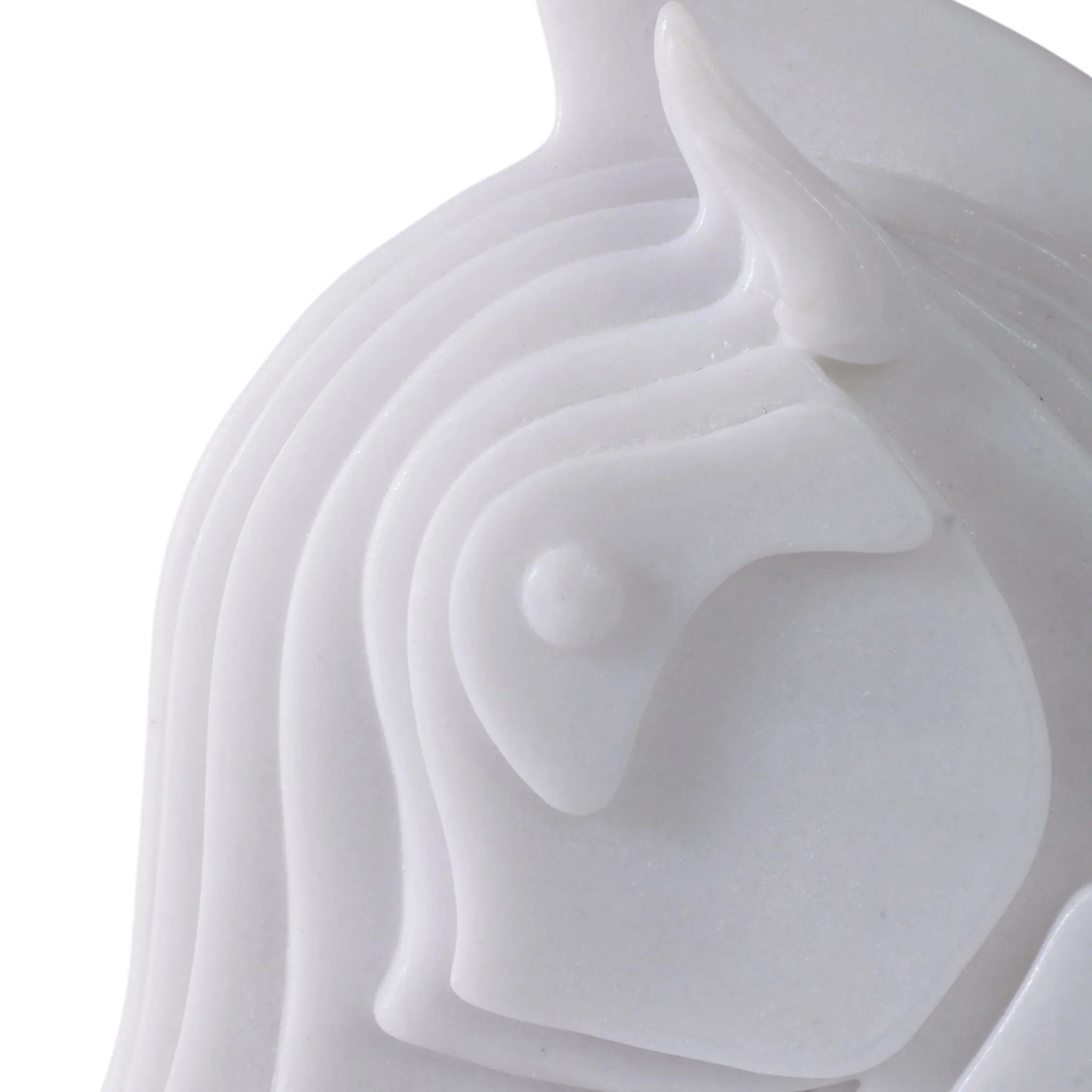 12x10"resin Horse Head Sculpture, White - Image 6