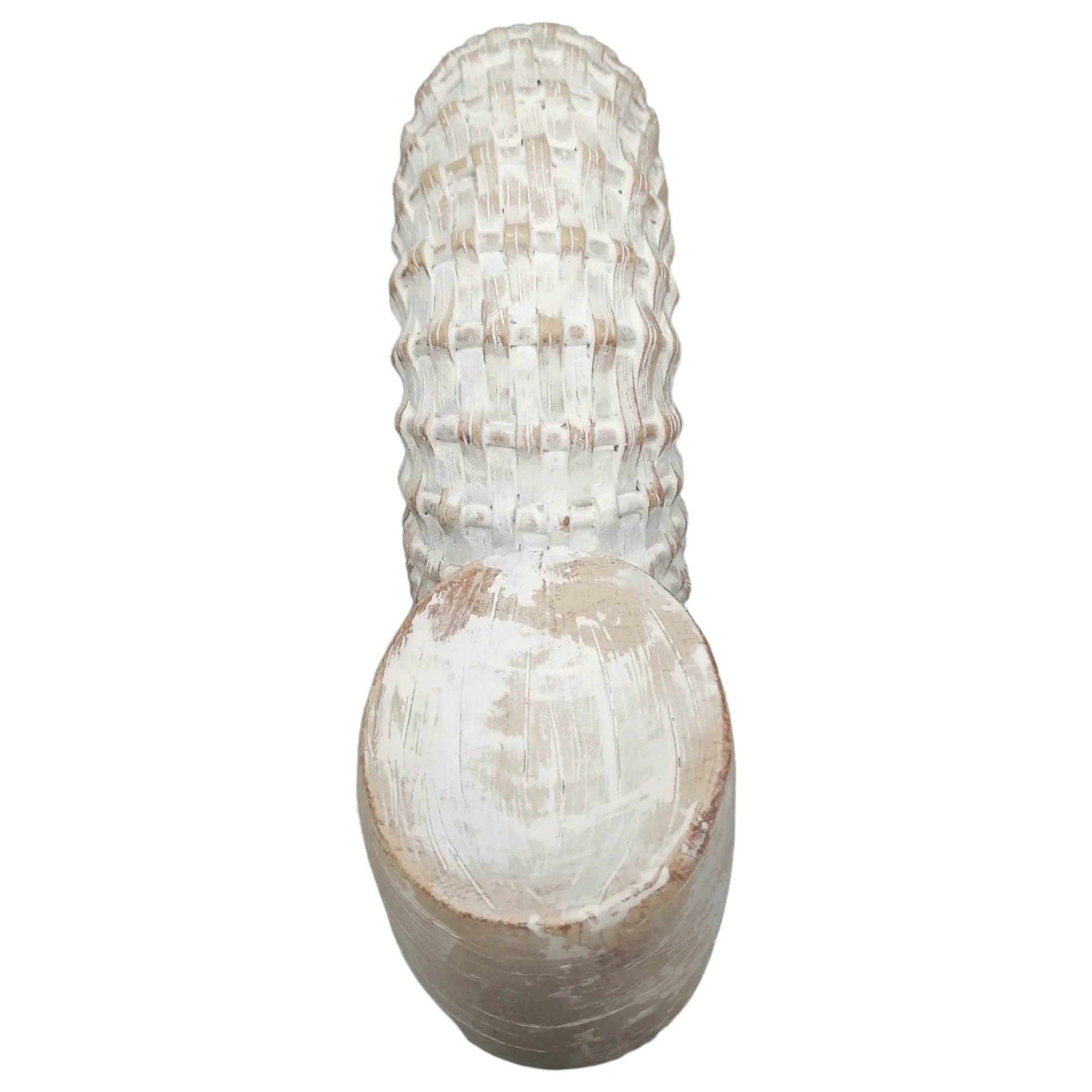 12x11" Woven Shell Decor, White - Image 5