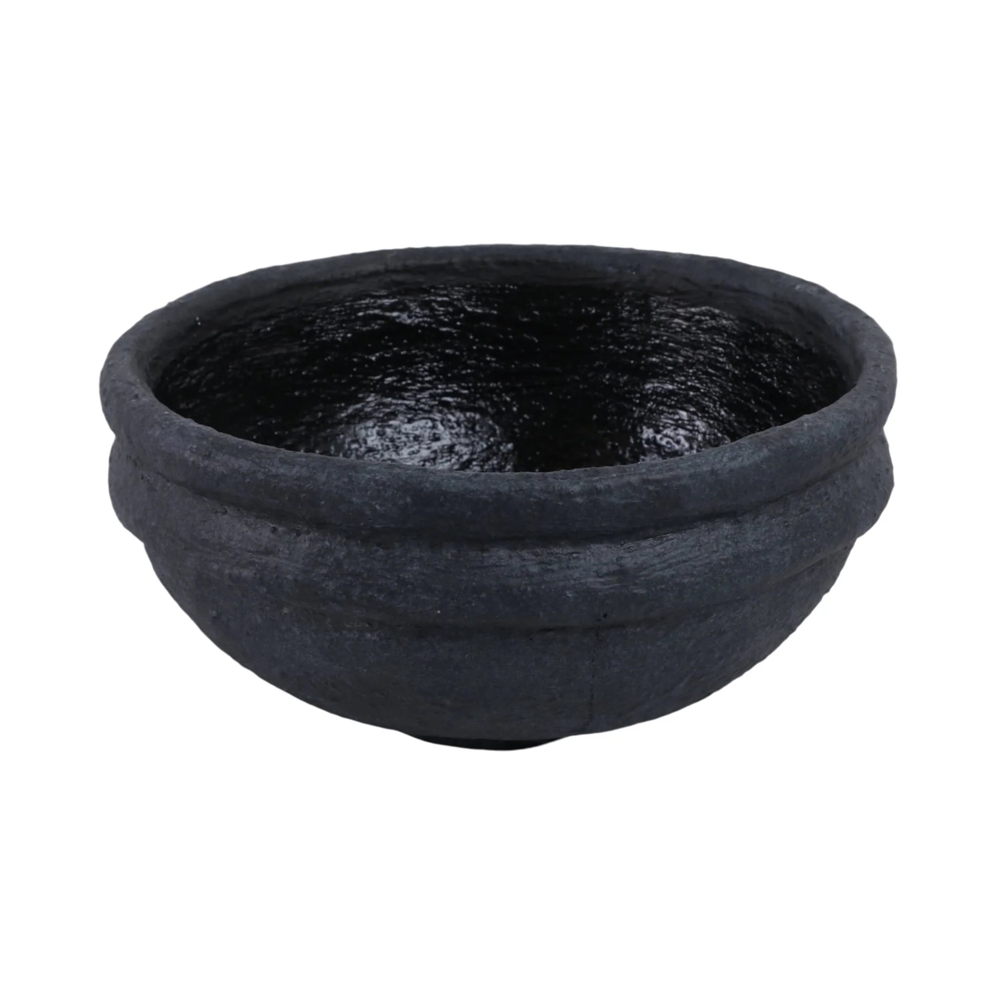 12x12" Textured Bowl, Black - Image 3