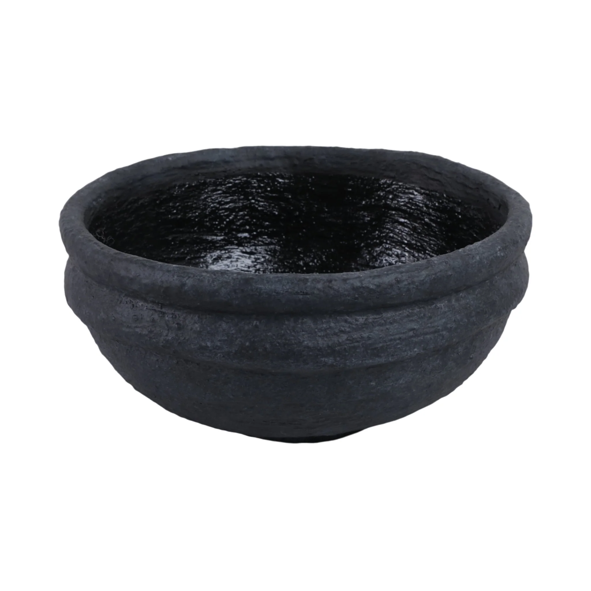 12x12" Textured Bowl, Black - Image 4