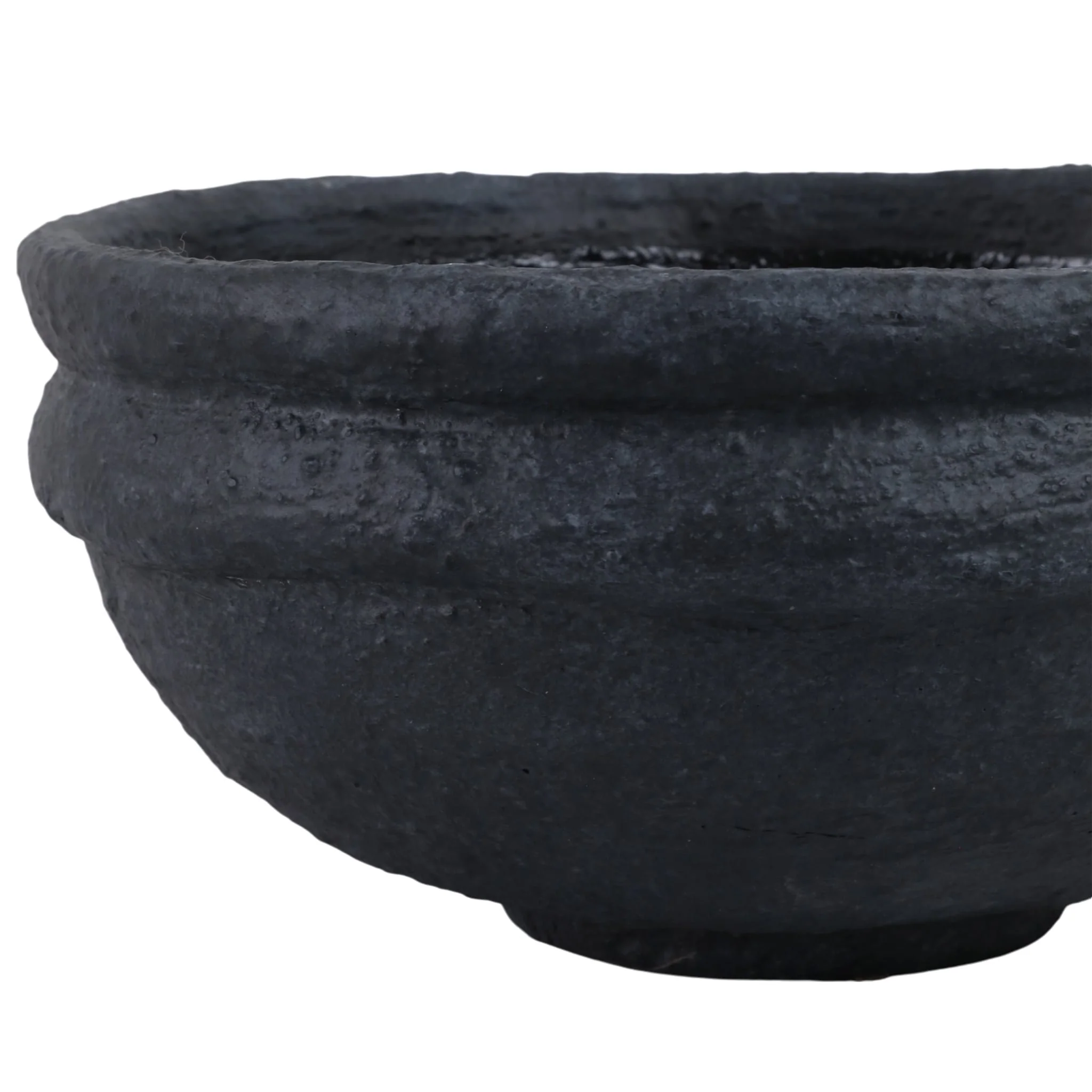 12x12" Textured Bowl, Black - Image 5