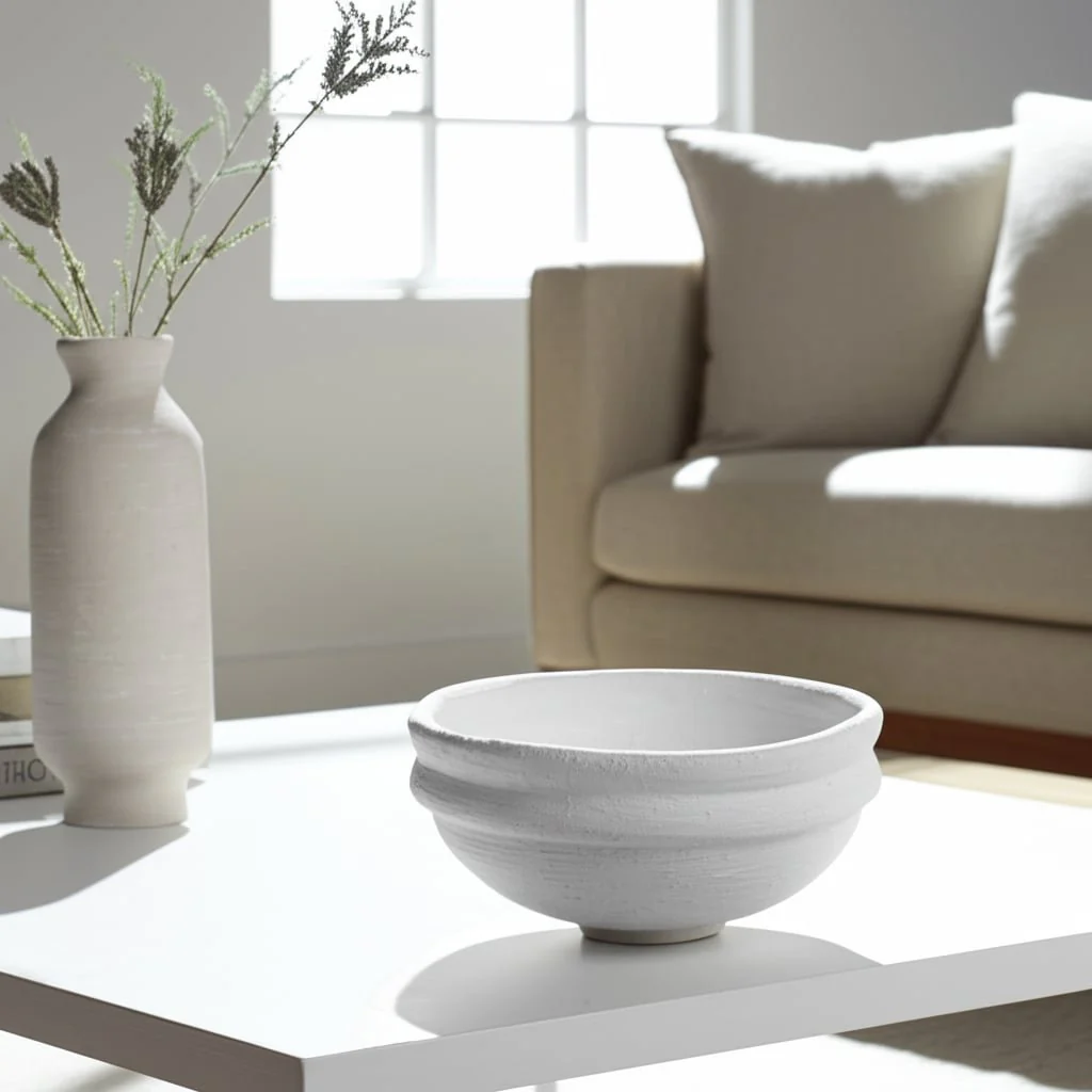 12x12" Textured Bowl, White - Image 13