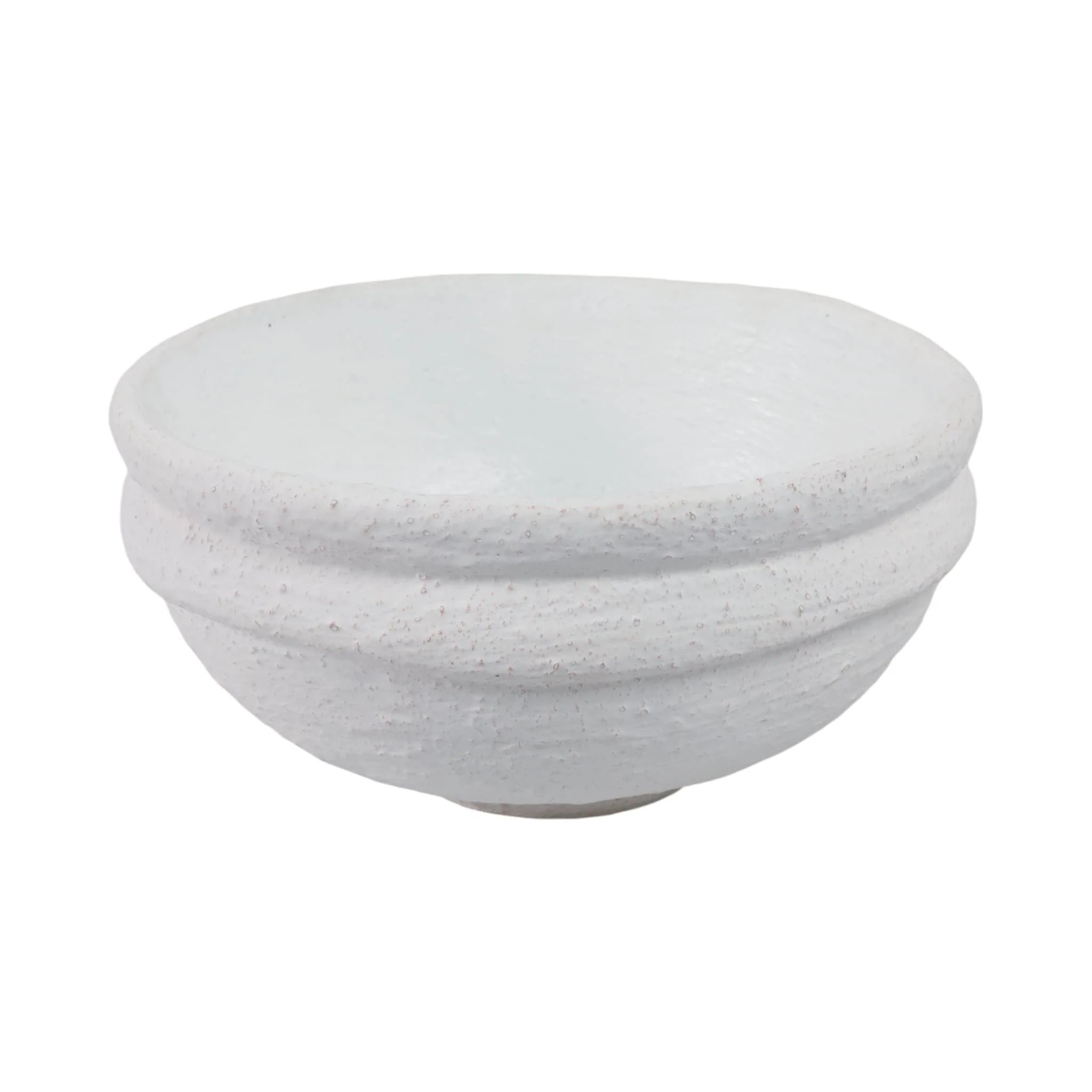 12x12" Textured Bowl, White - Image 2