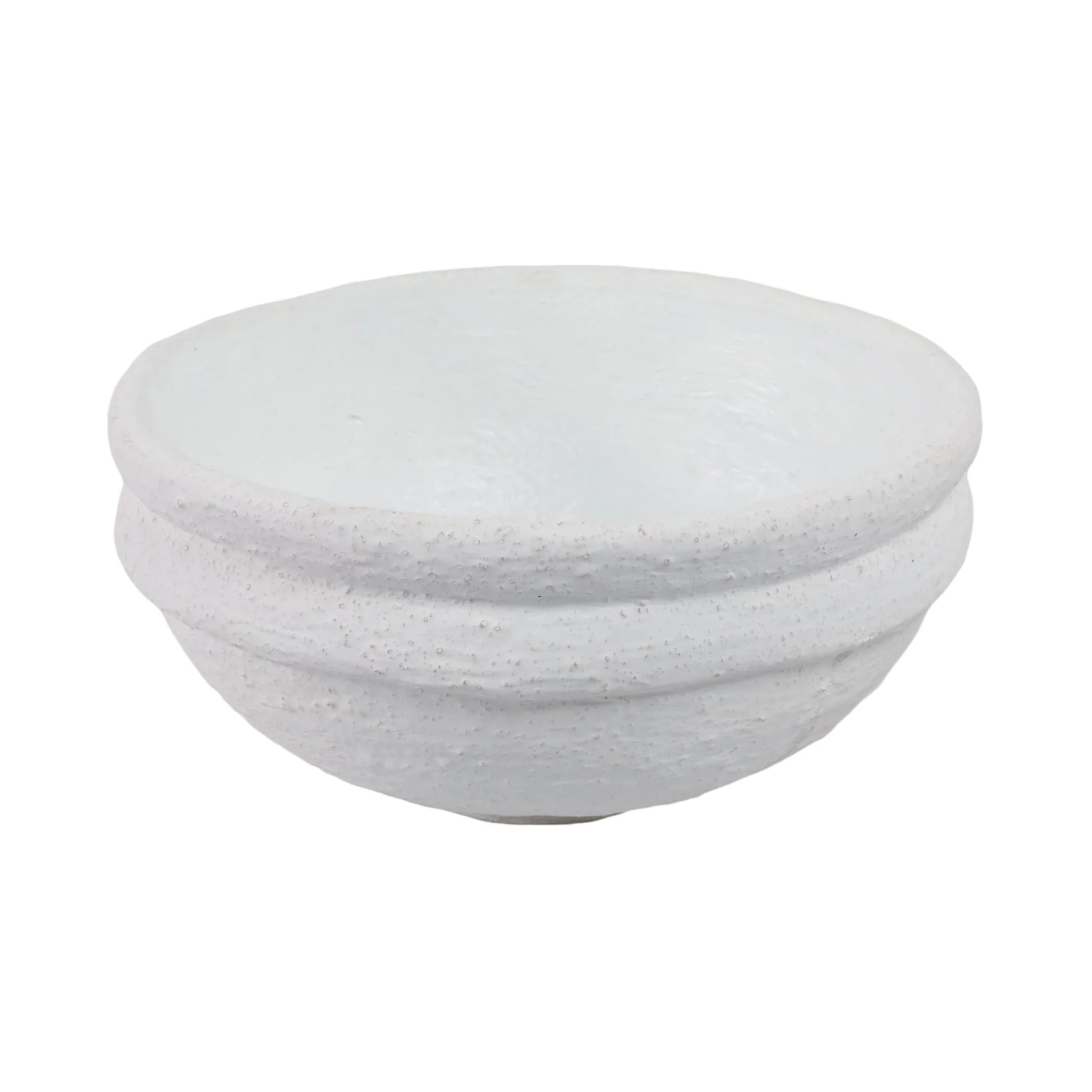 12x12" Textured Bowl, White - Image 3