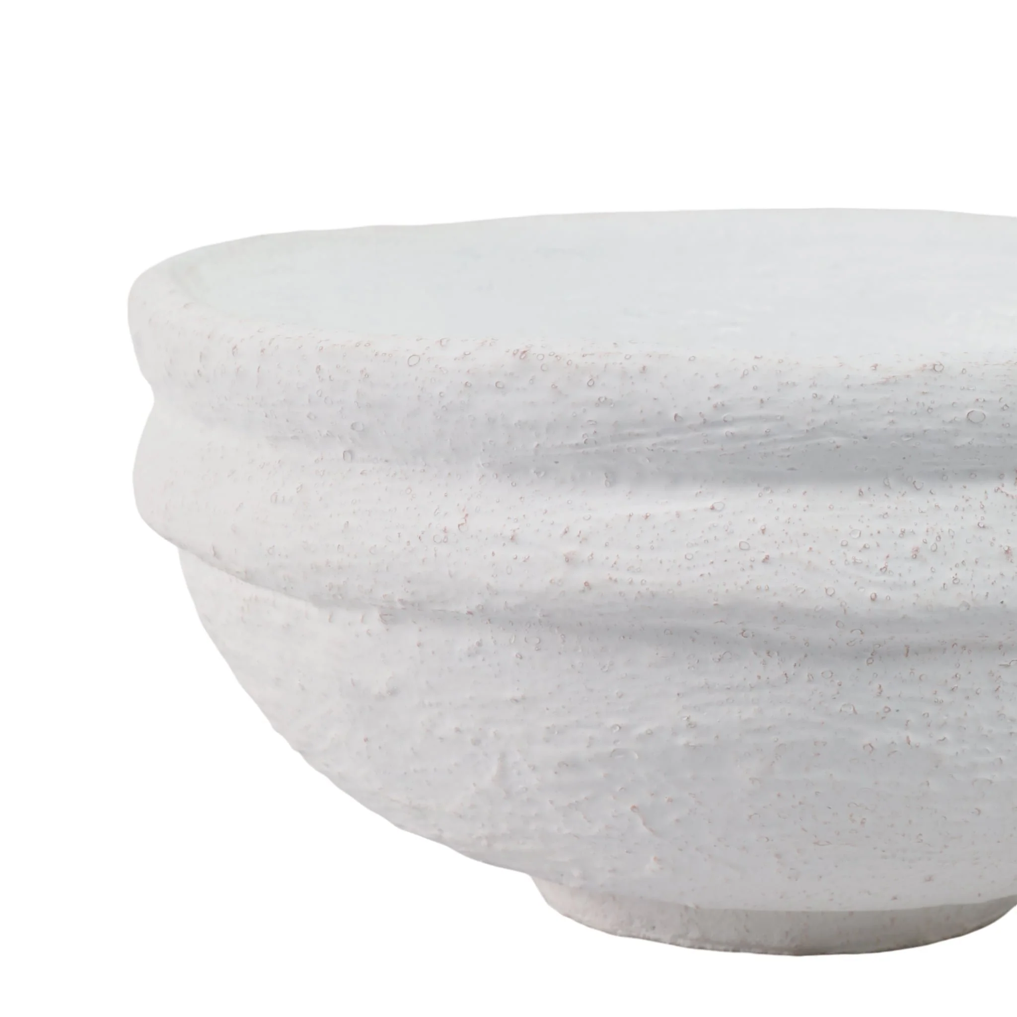 12x12" Textured Bowl, White - Image 5