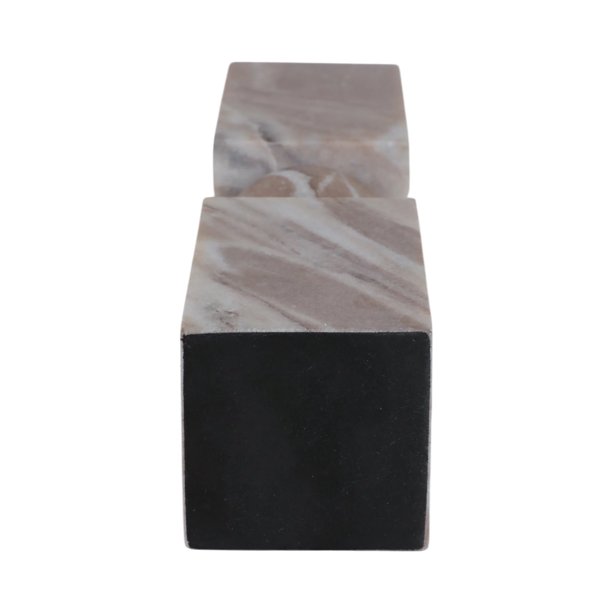 12x3" Chunky Marble Taper Holder, Tan Multi - Image 7