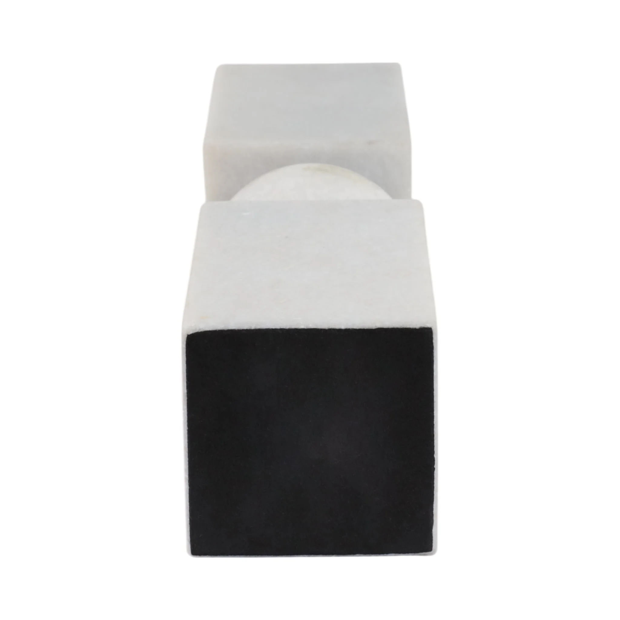 12x3" Chunky Marble Taper Holder, White - Image 7