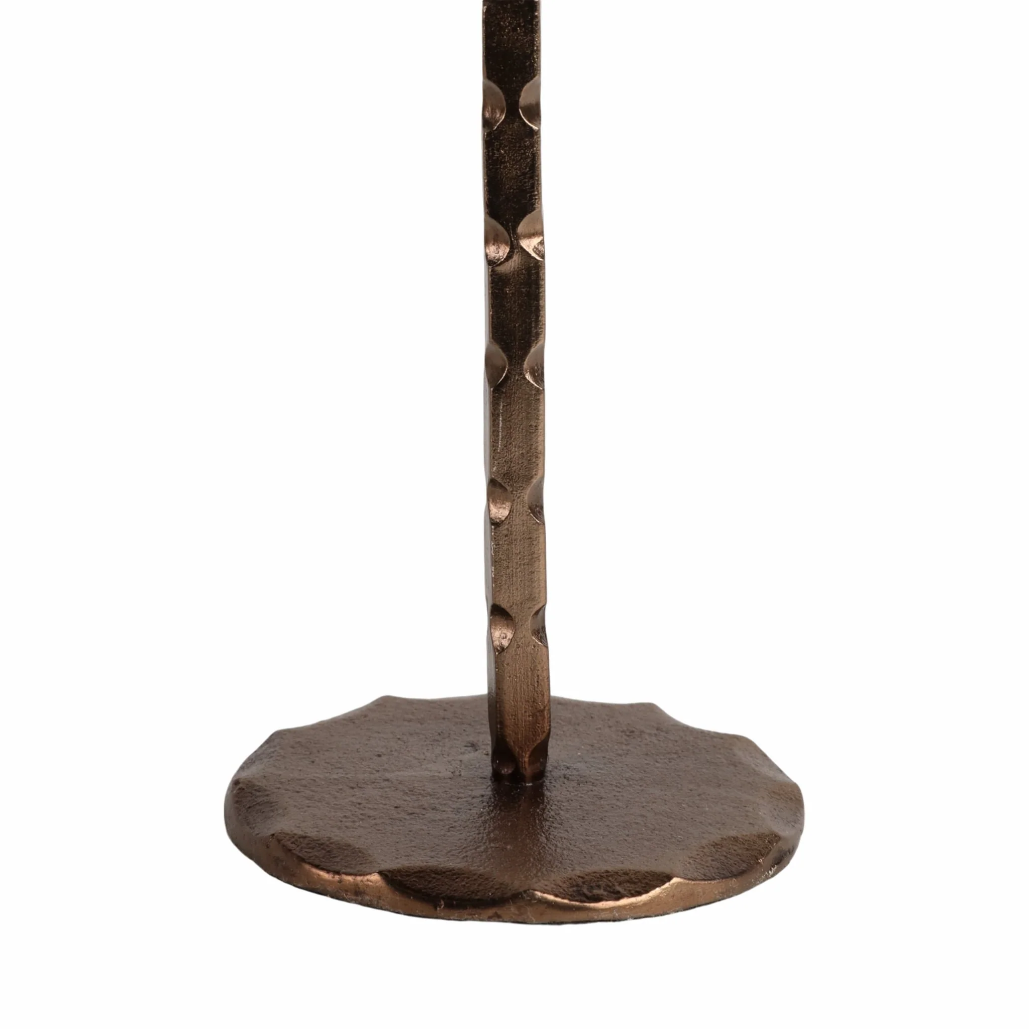 12x4" Forged Cast Iron Taper Holder, Matte Bronze - Image 4