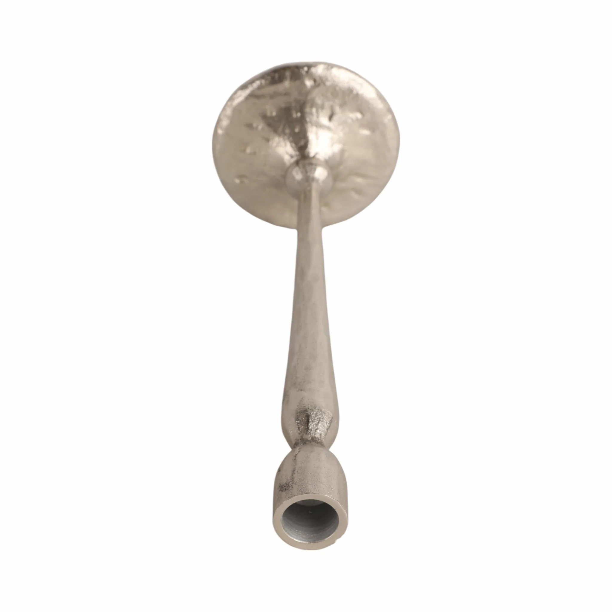 12x4" Traditional Cast Iron Taper Holder, Silver - Image 5