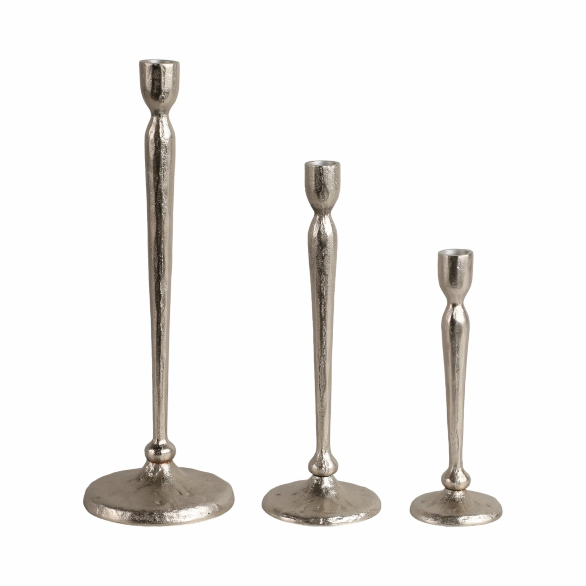 12x4" Traditional Cast Iron Taper Holder, Silver - Image 7
