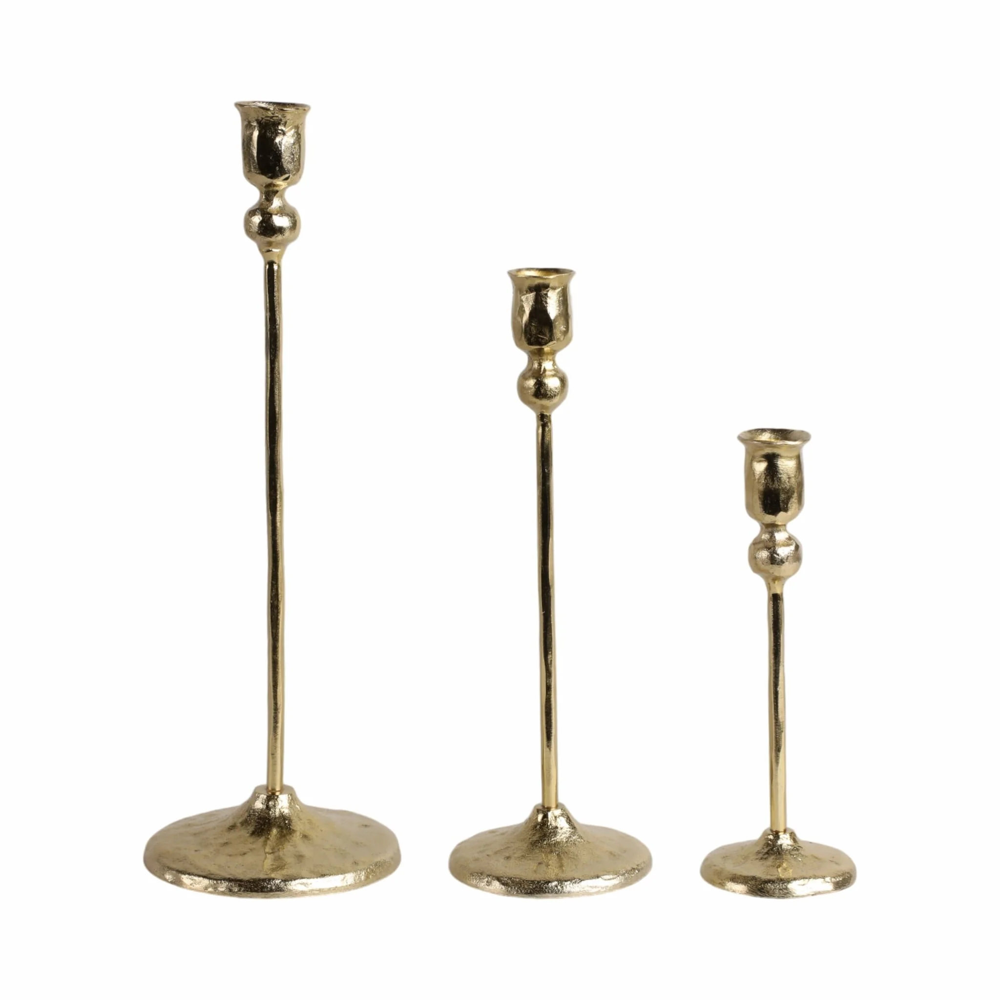 12x4" Vintage Taper Holder, Gold - Image 7