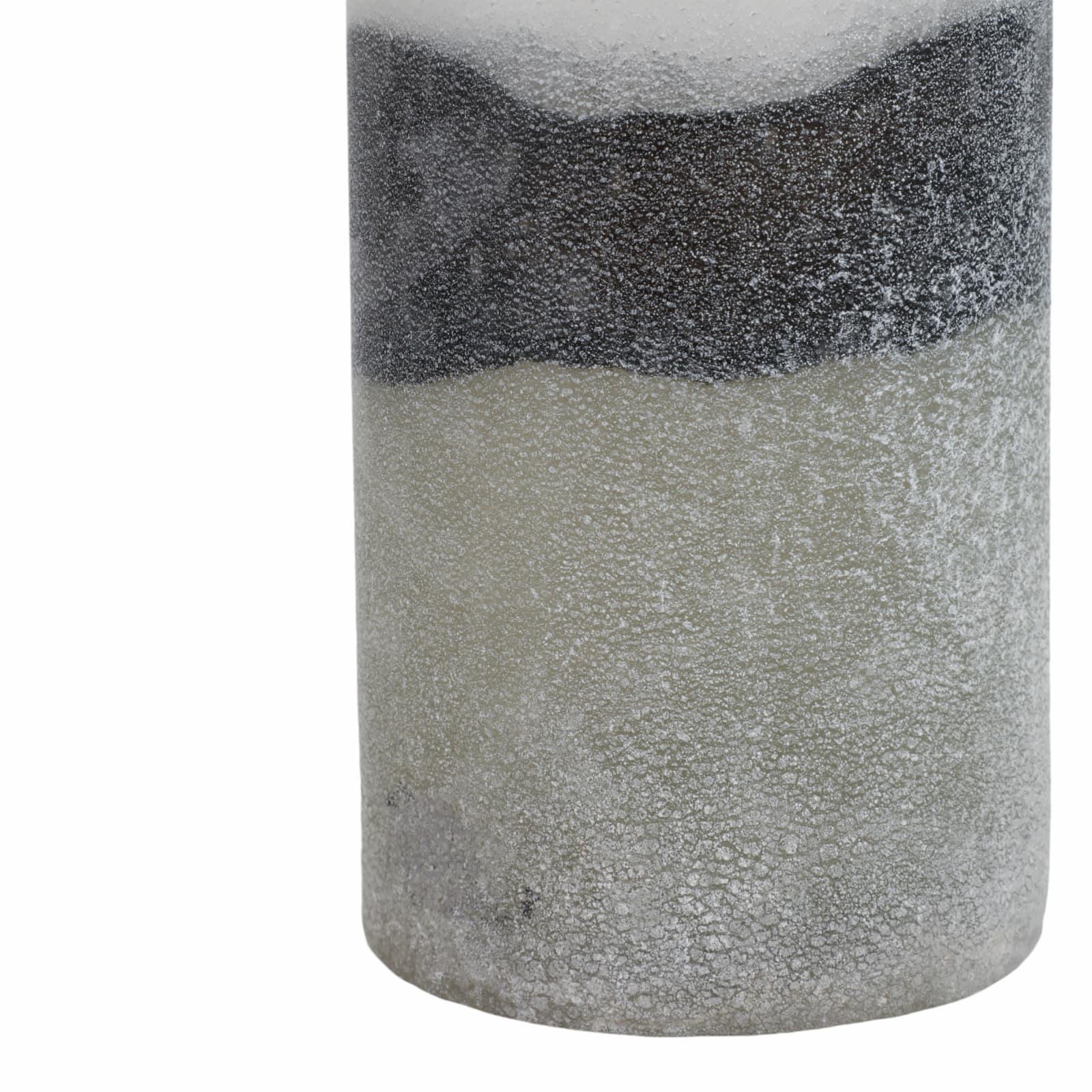 12x6" Ombre Soda Finish Glass Vase, Clear/black - Image 5