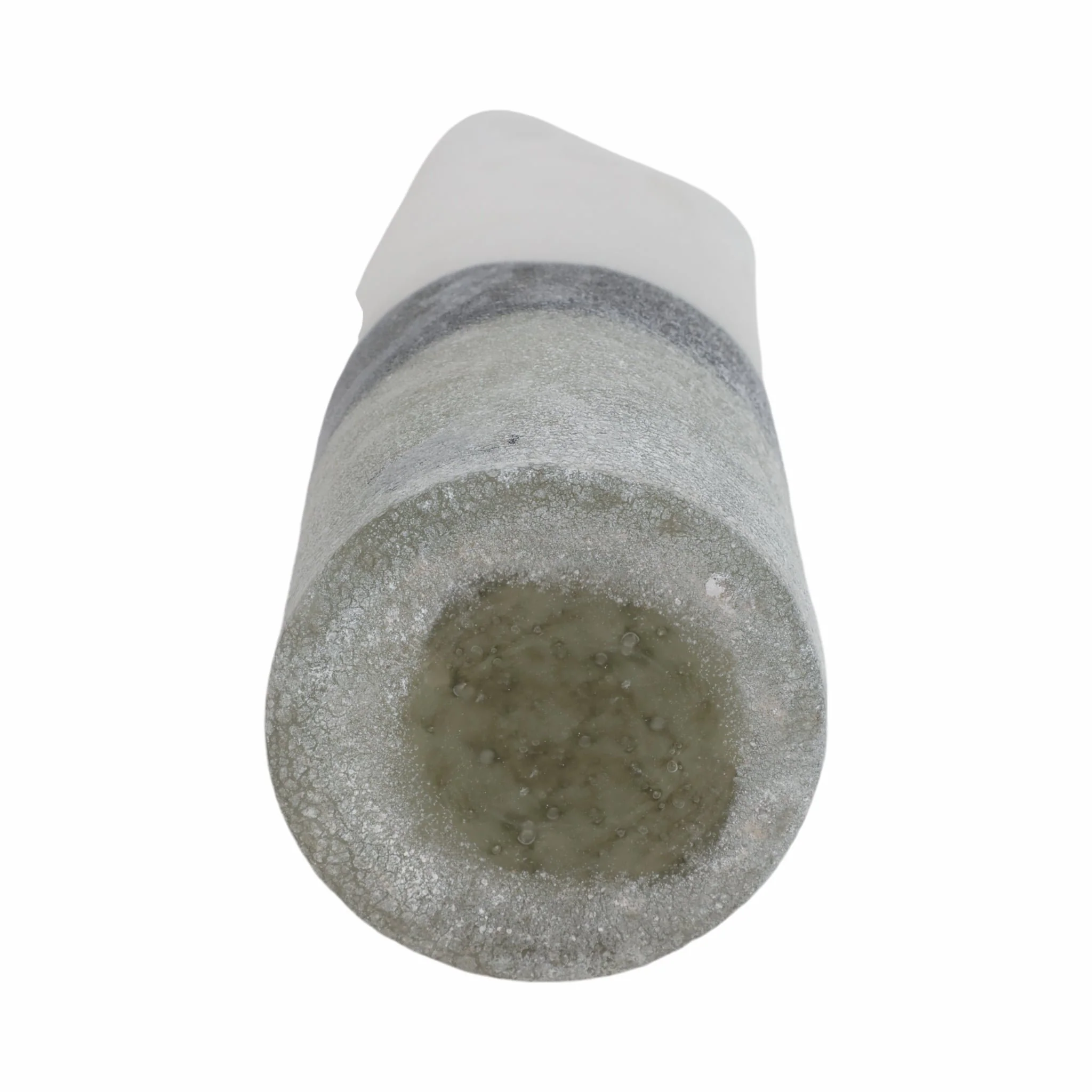 12x6" Ombre Soda Finish Glass Vase, Clear/black - Image 7