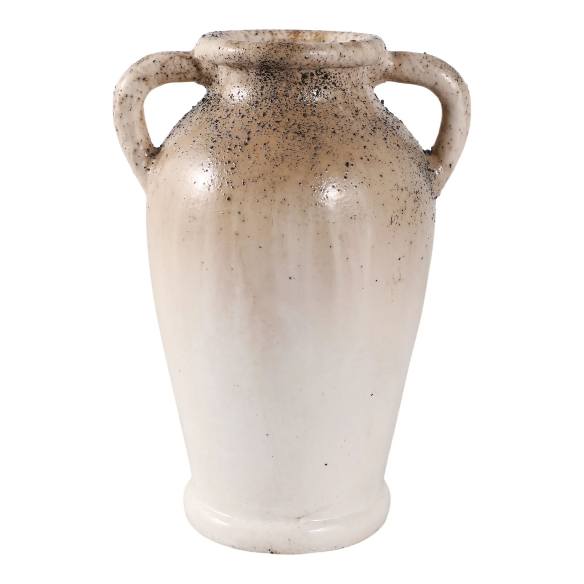 12x7" Textured Terracotta 2-handle Vase,ivry/brwn - Image 4