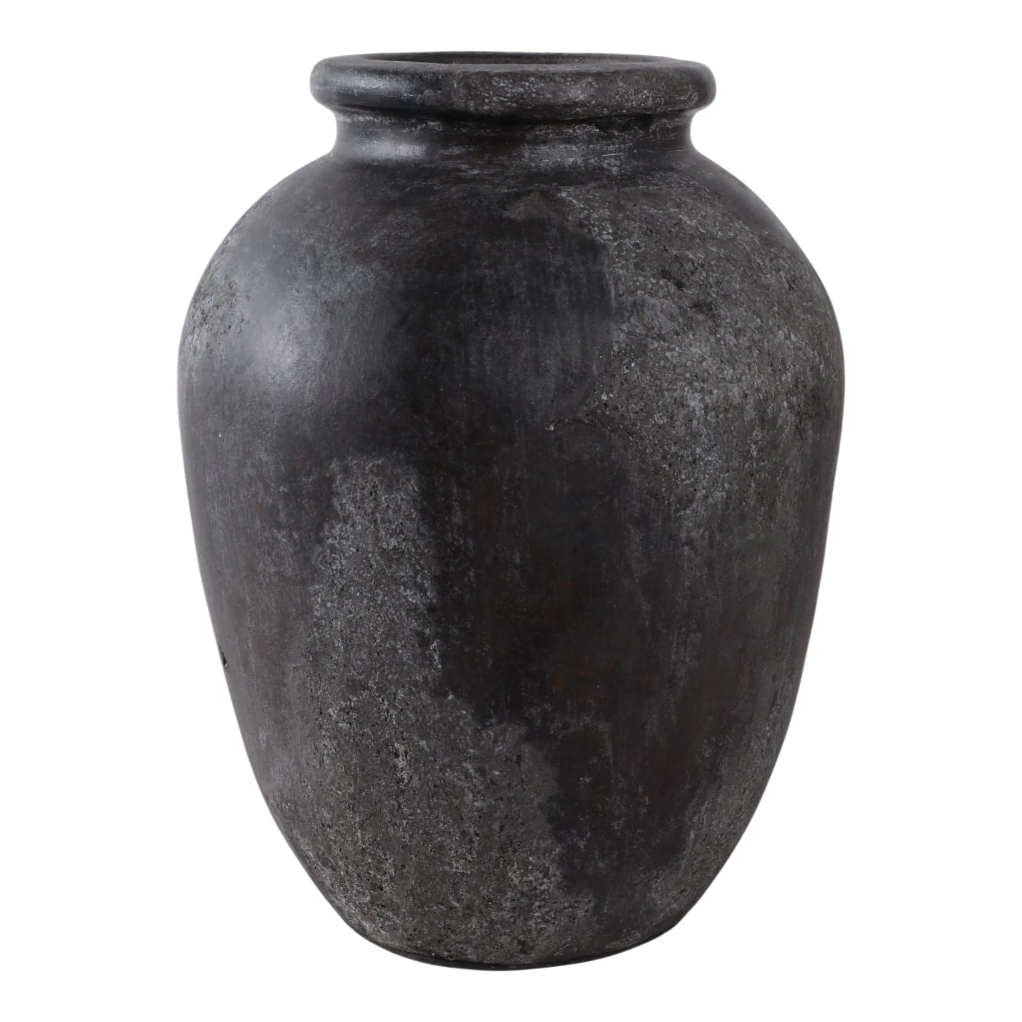 12x9" Terracotta Vase, Black - Image 3