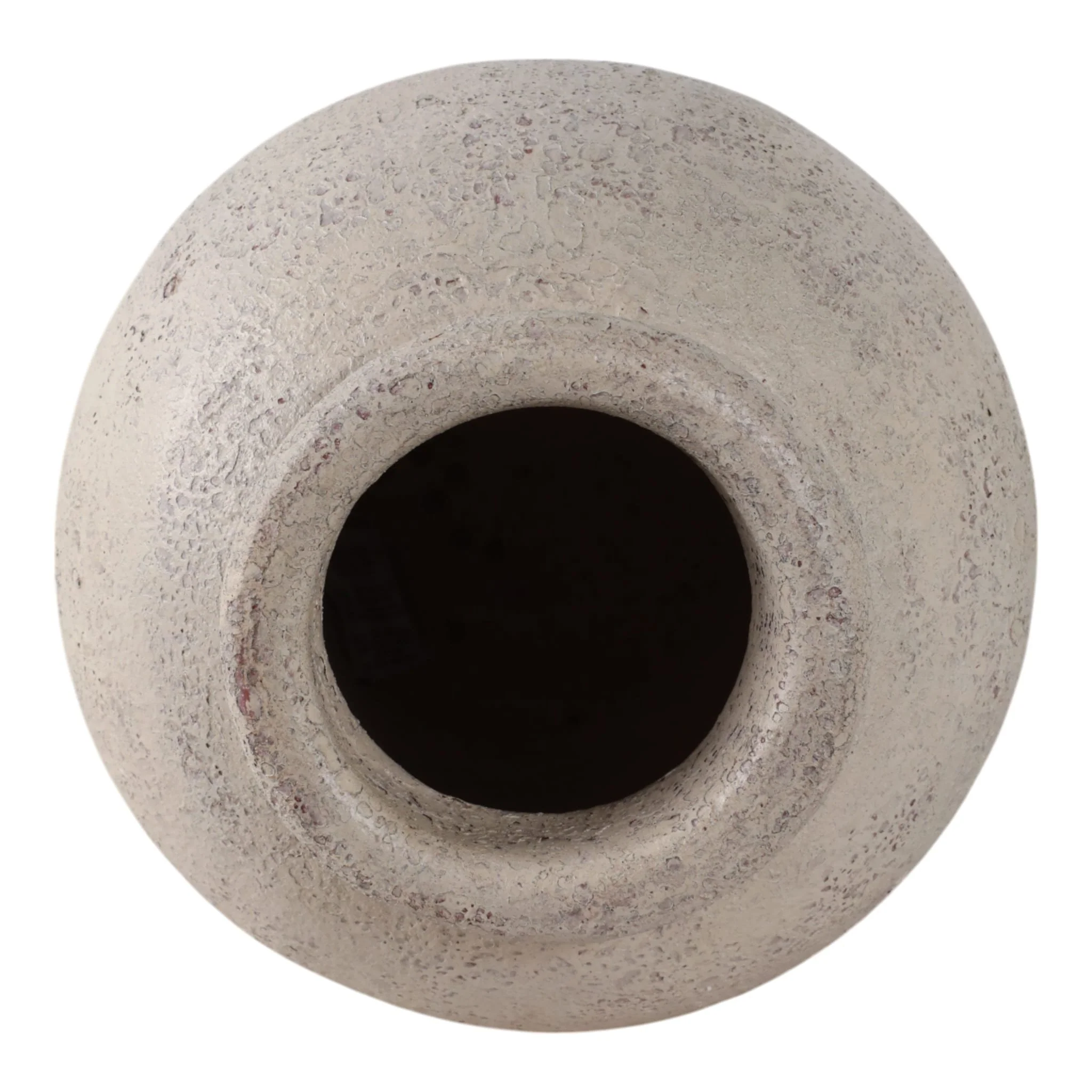12x9" Terracotta Vase, White - Image 6