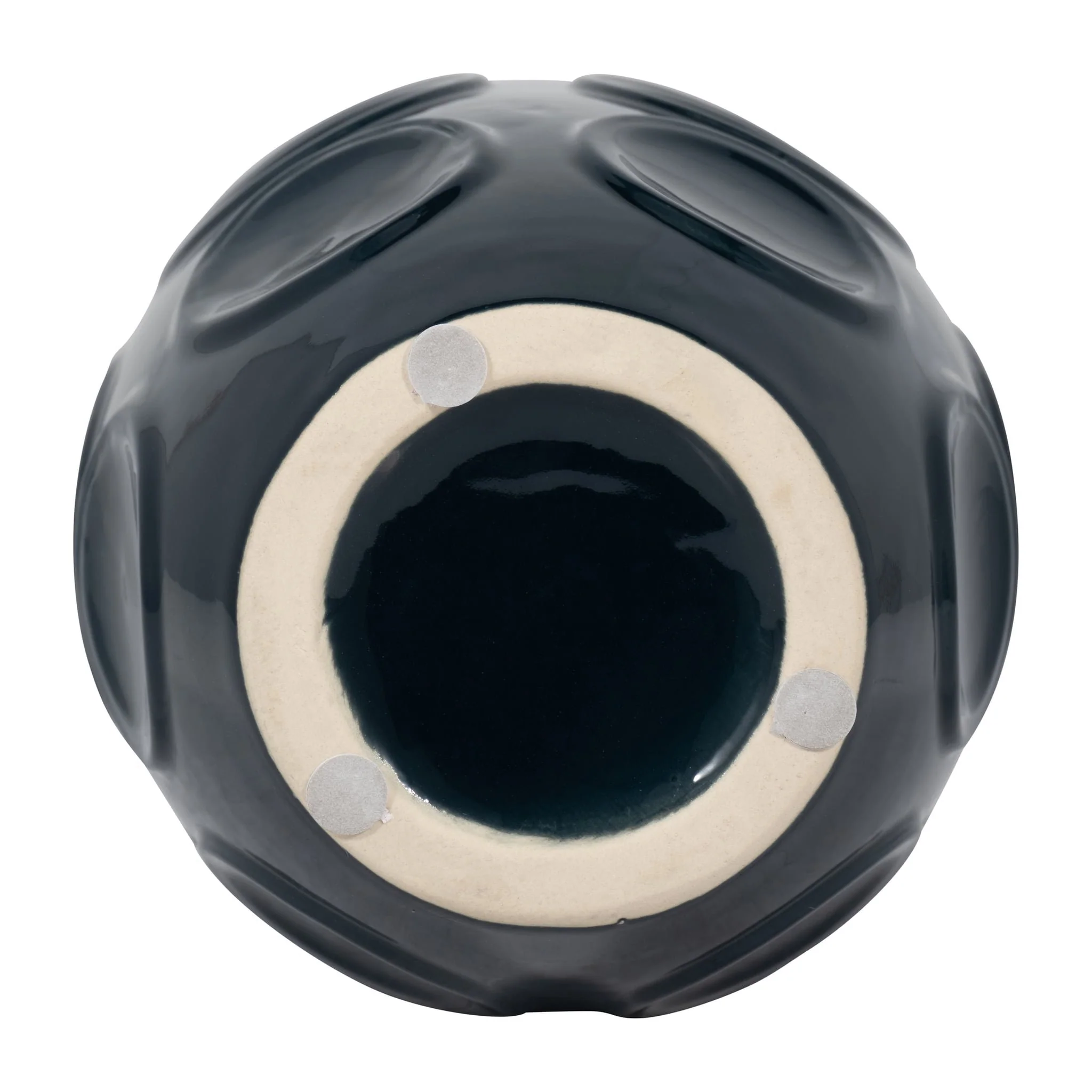 13" Circle Embossed Vase, Navy - Image 6