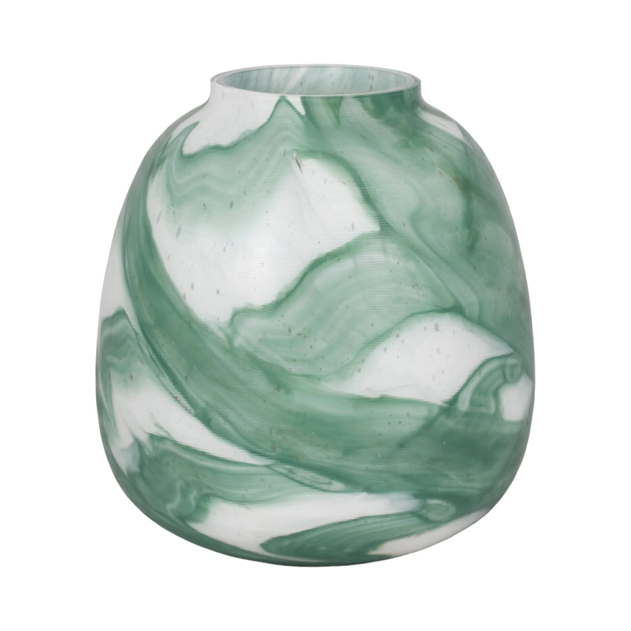 13" Ebb & Flow Vase, Green/clear - Image 3