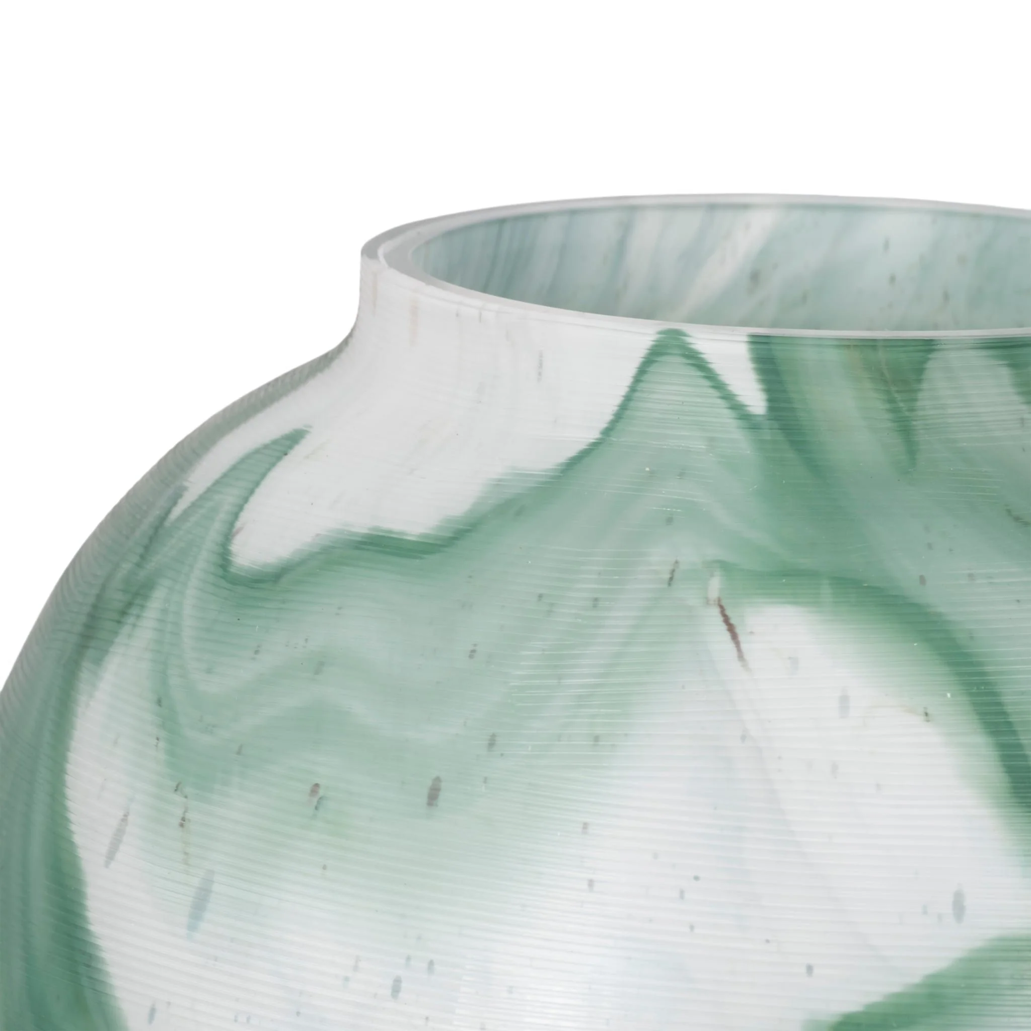 13" Ebb & Flow Vase, Green/clear - Image 4