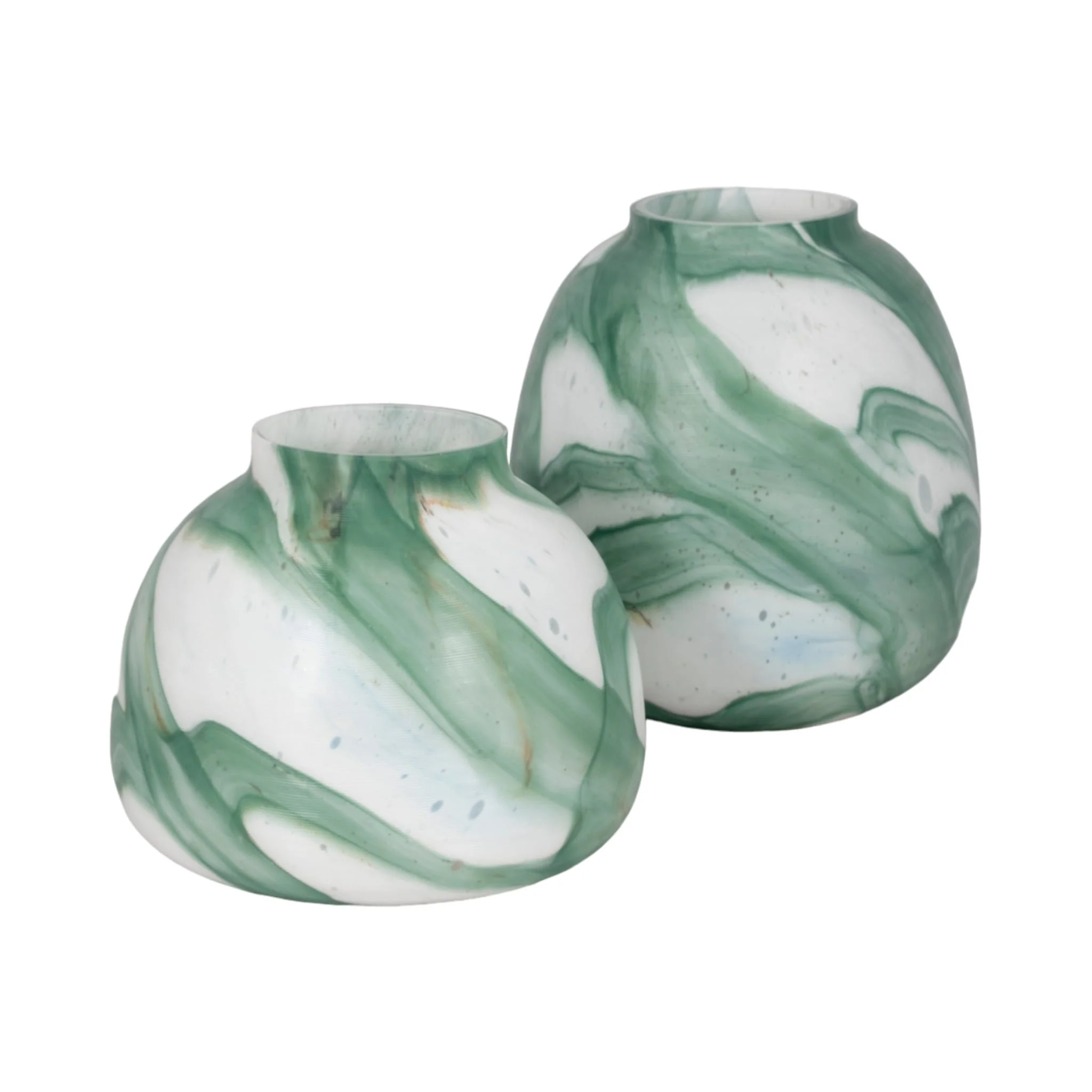 13" Ebb & Flow Vase, Green/clear - Image 7
