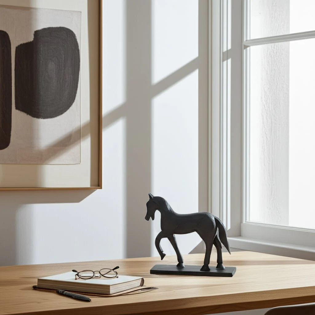 13" Galloping Horse On Base, Black - Image 10