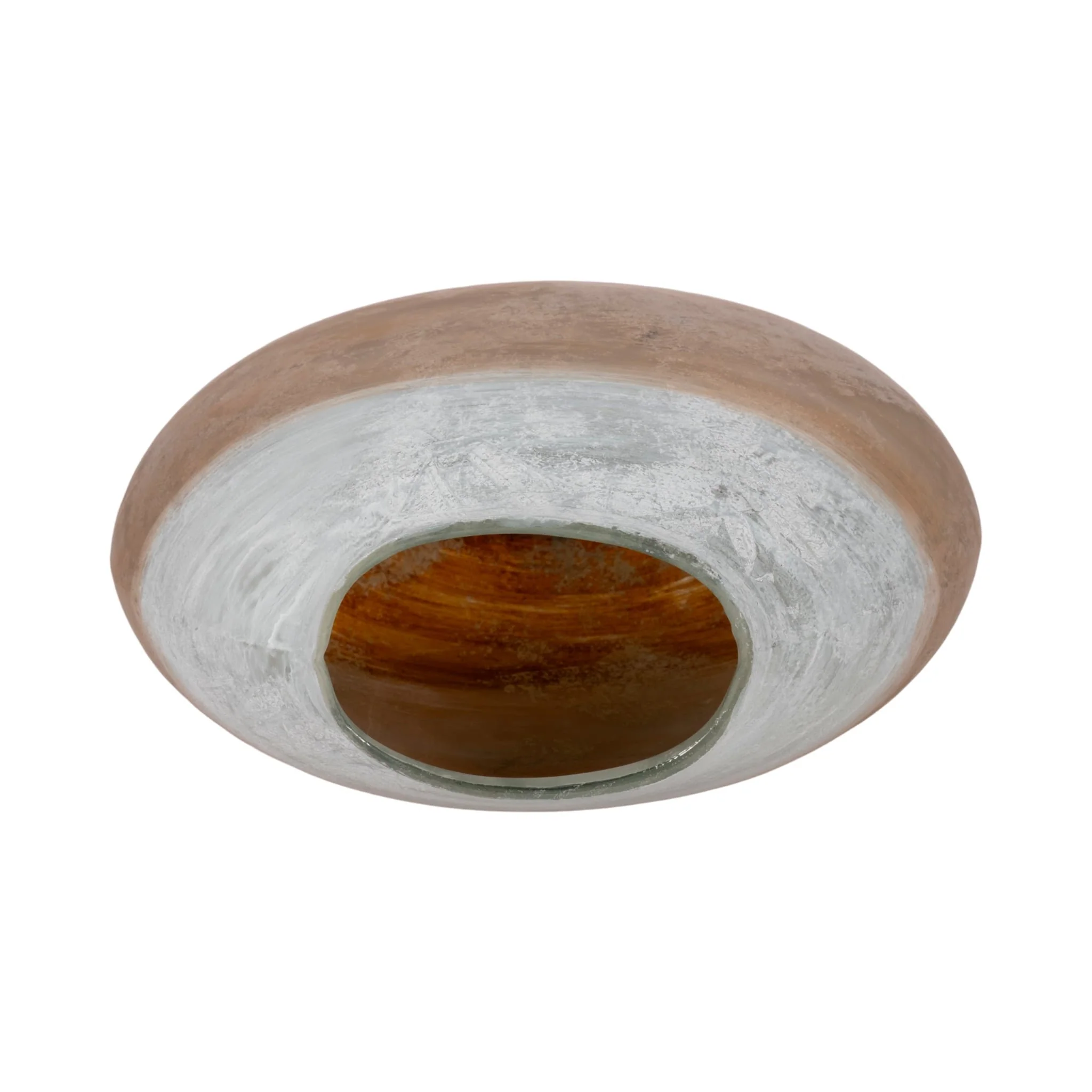 13" Gold Ombre Round Vase, White/gold - Image 6