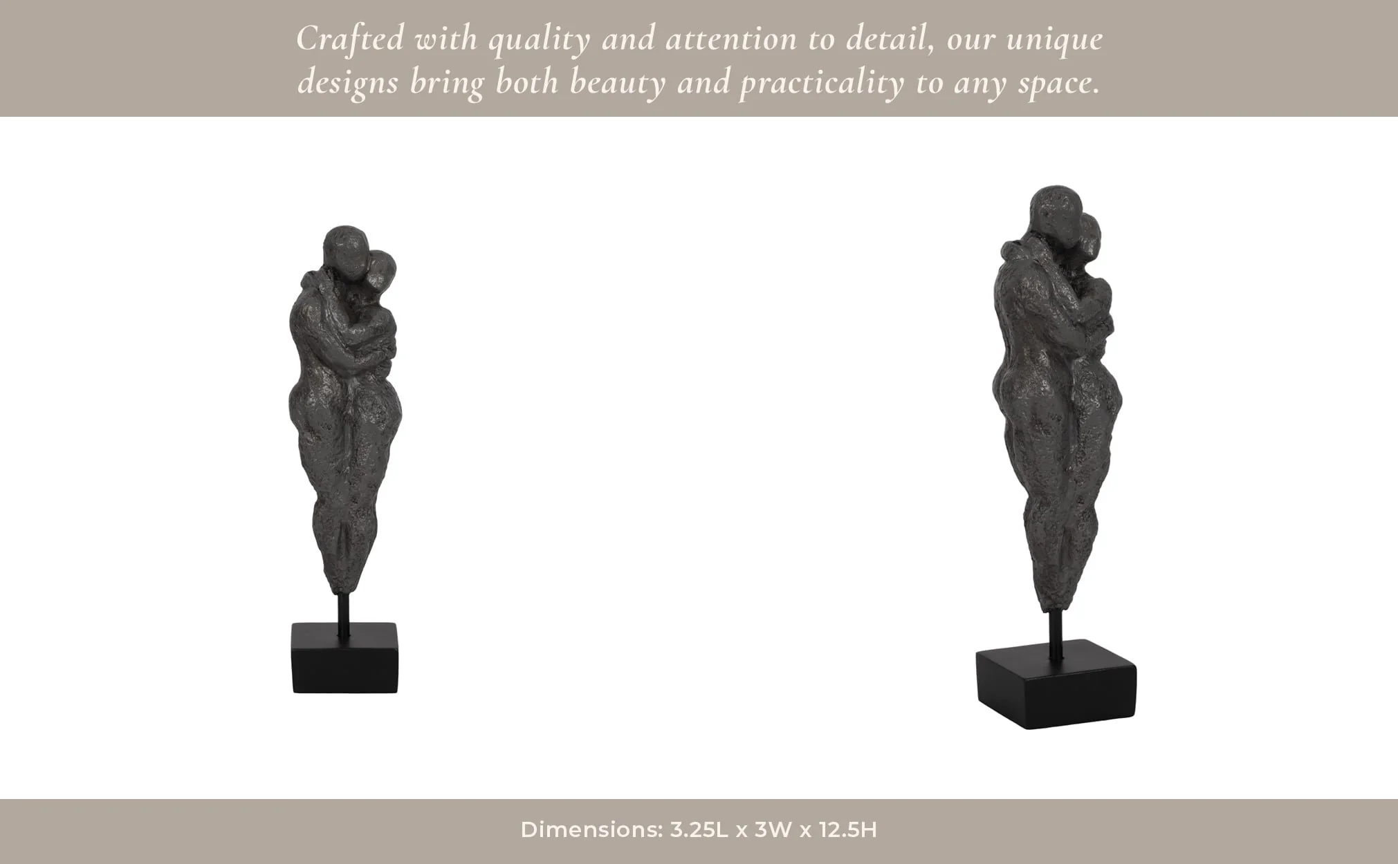 13" Hugging Couple, Black - Image 13