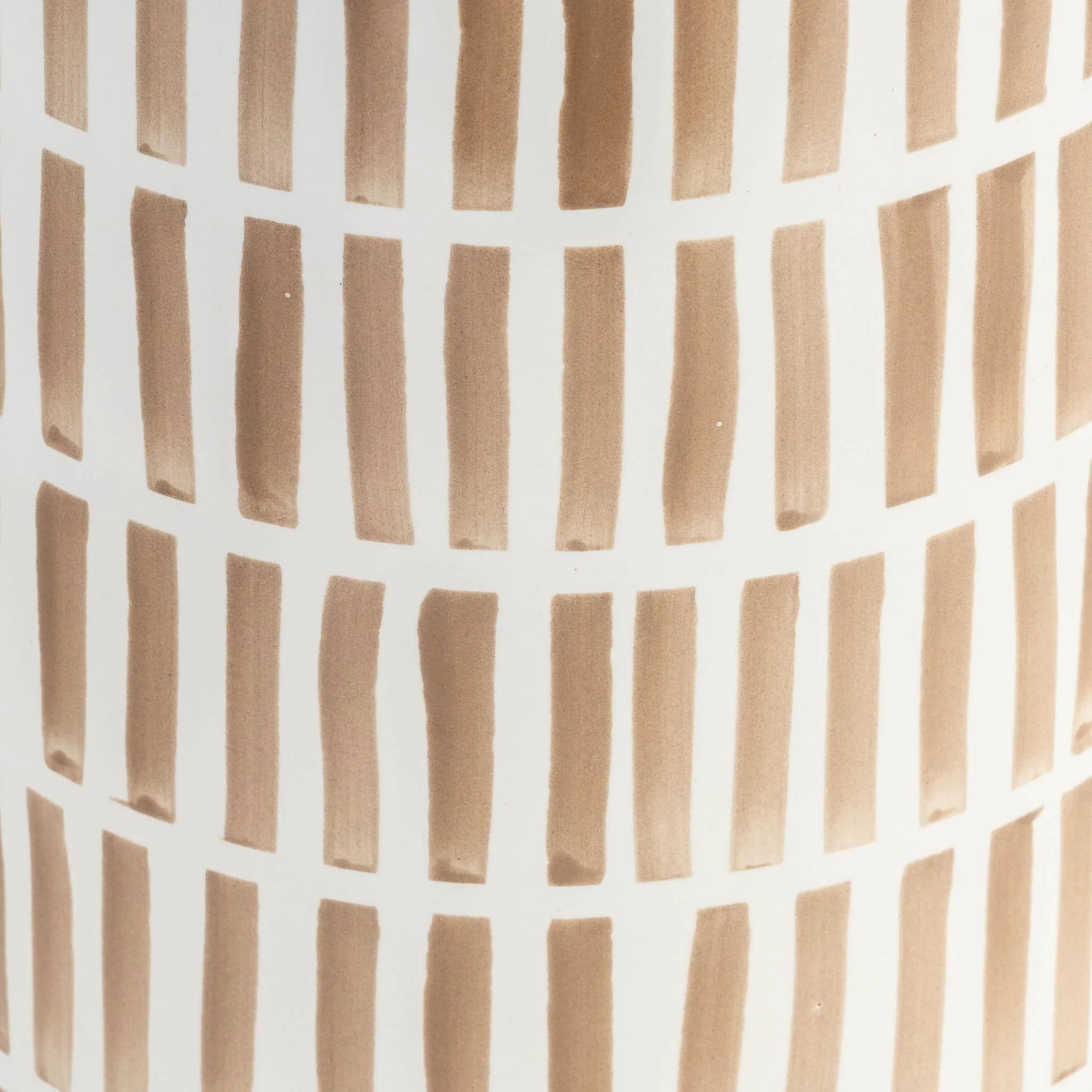 13" Jar W/ Gold Lid, Tan - Image 4