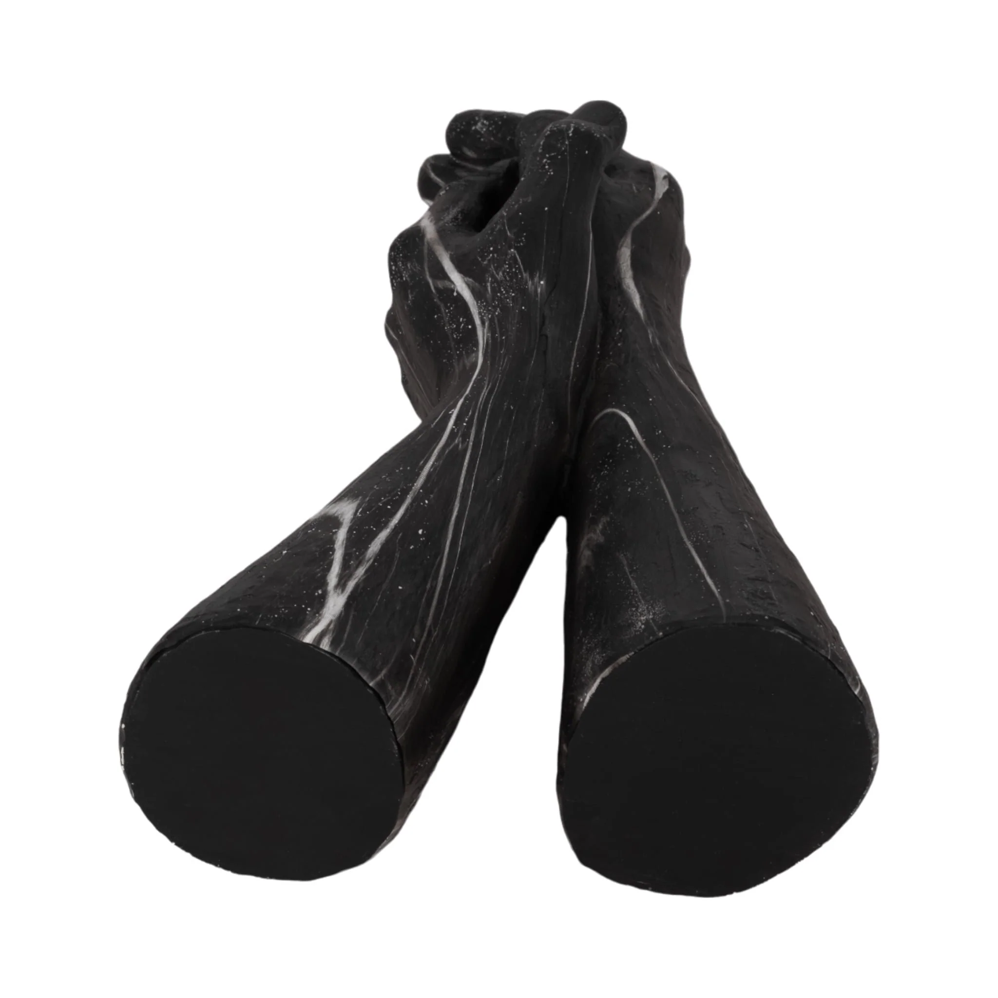 13" Marbled Hands Sculpture, Black/white - Image 8