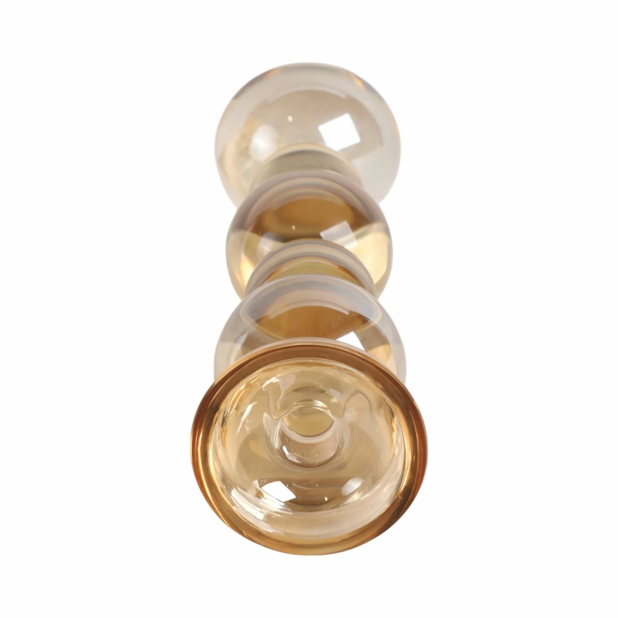13" Multi Bubble Crystal Candle Holder W/ Taper, A - Image 4
