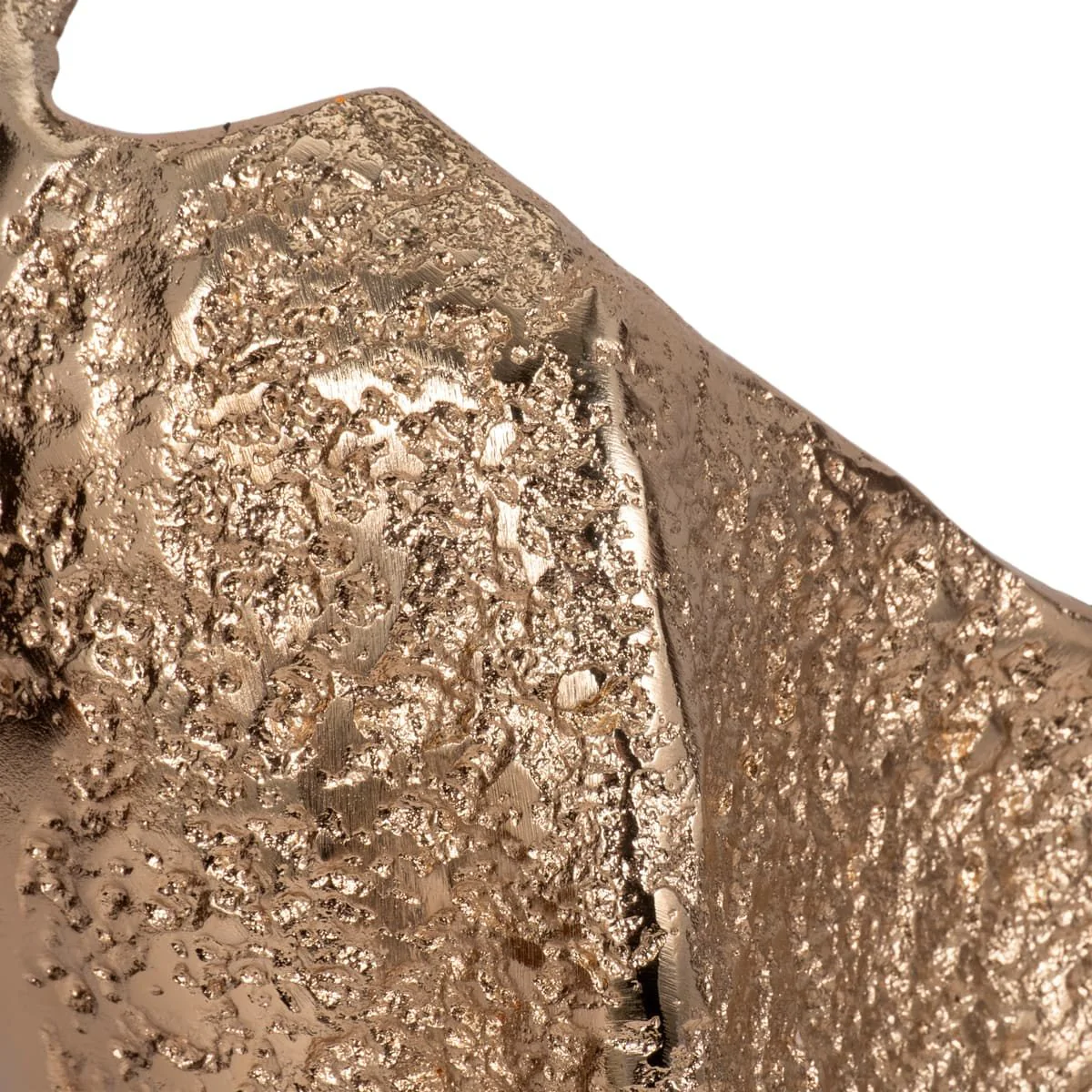 13" Organic Edge Metal Vase, Champagne - Image 5