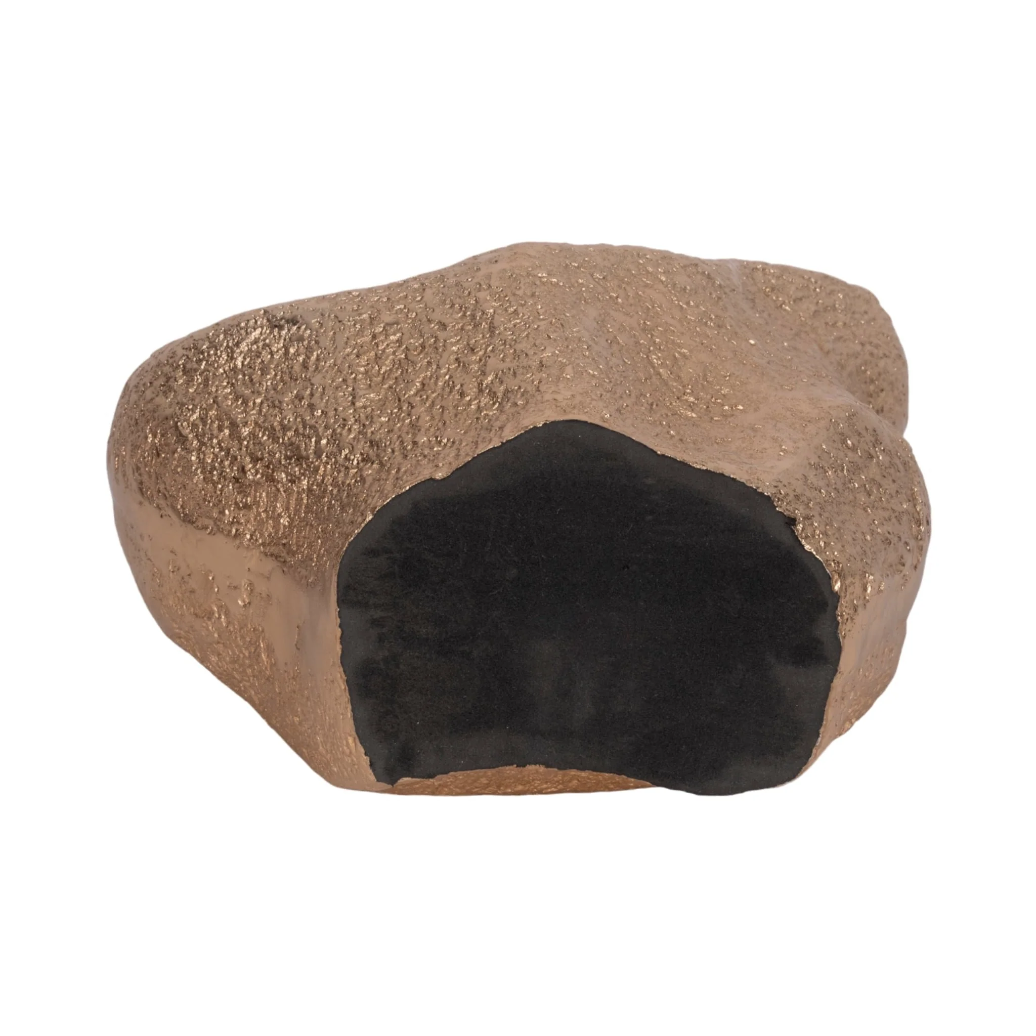 13" Organic Edge Metal Vase, Champagne - Image 7