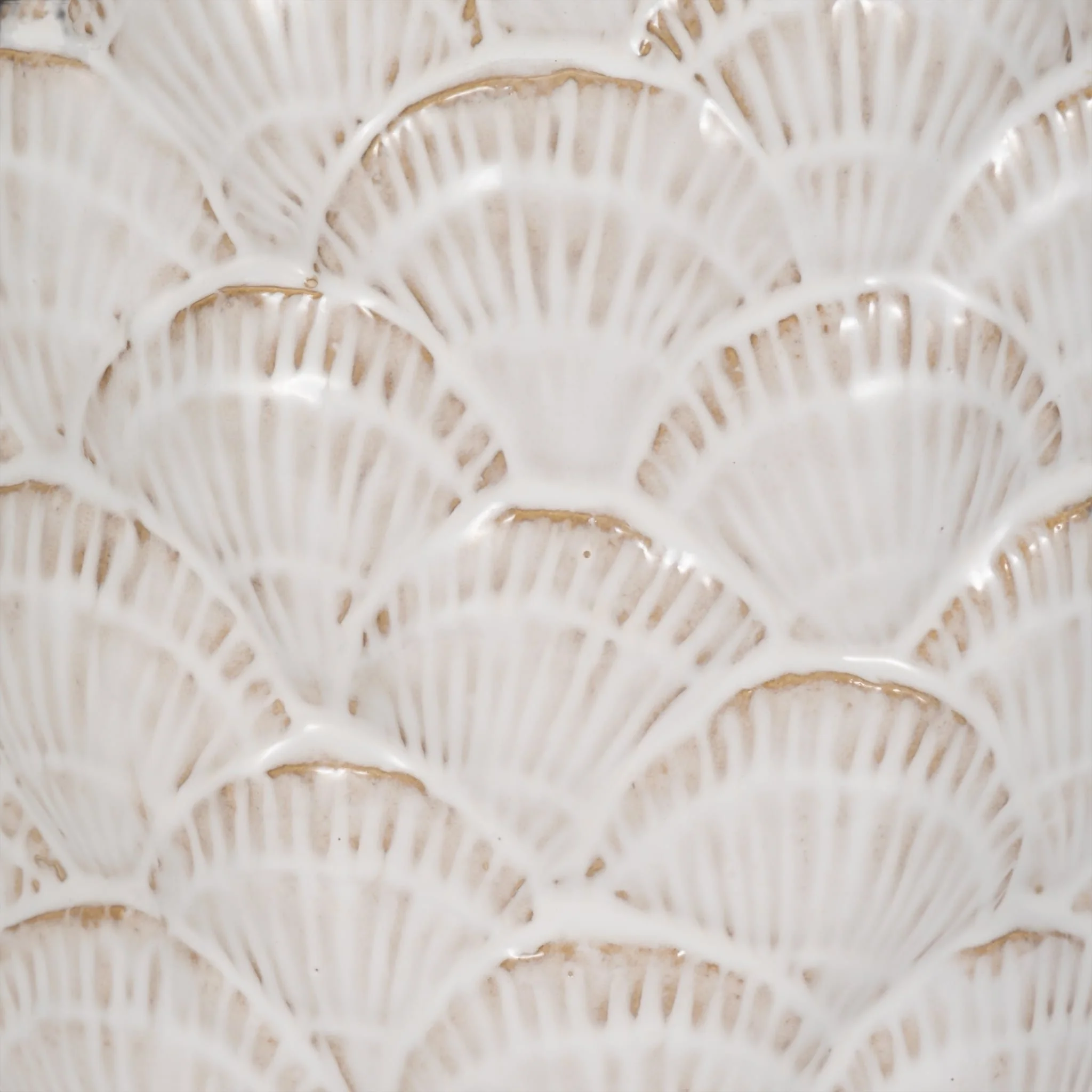 13" Seashells Vase, White - Image 4