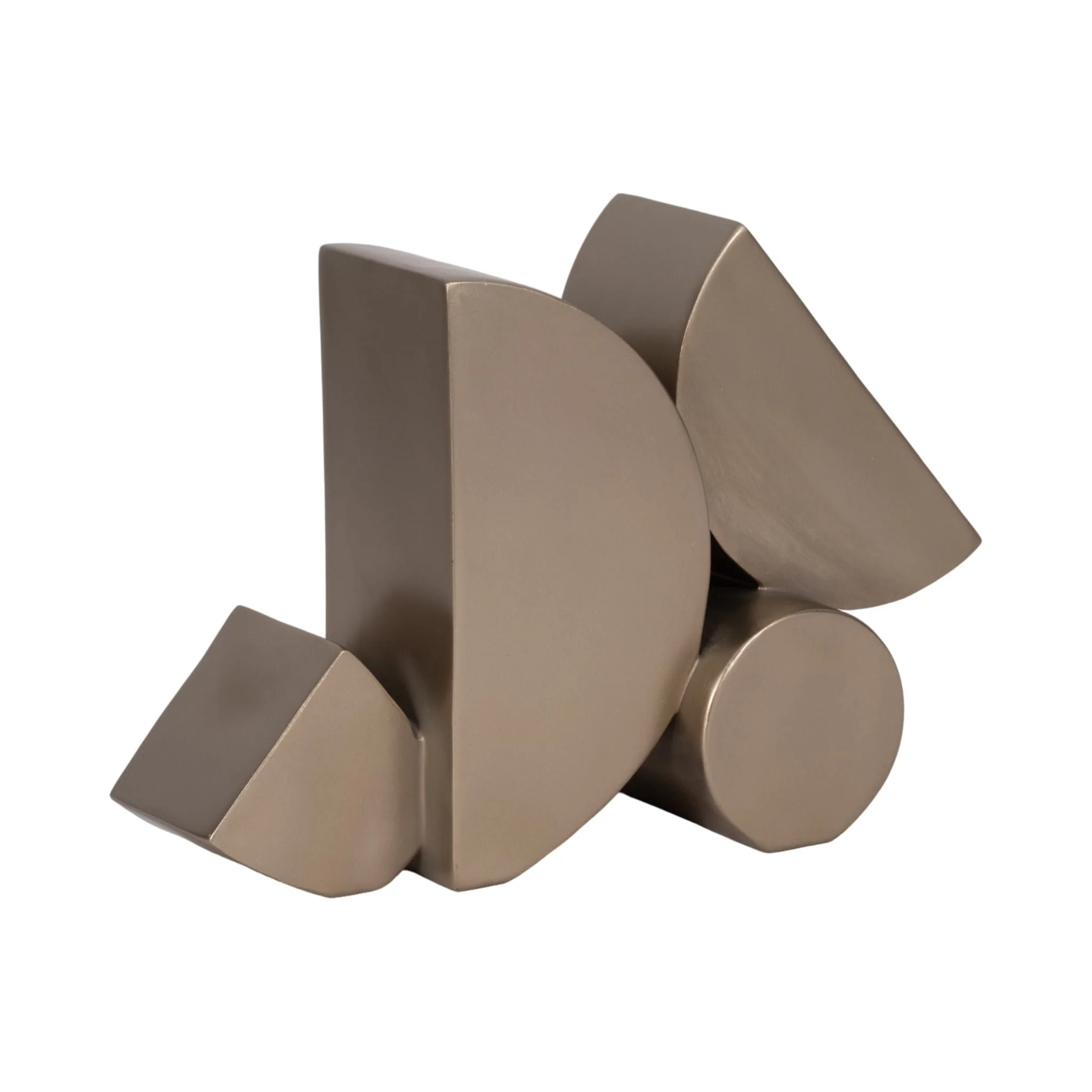 13" Stacked Shapes Sculpture, Champagne - Image 2