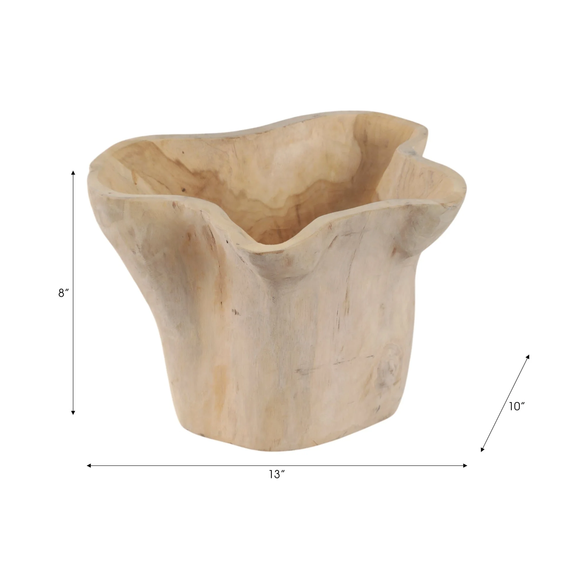 13" Teak Root Bowl, Natural - Image 8